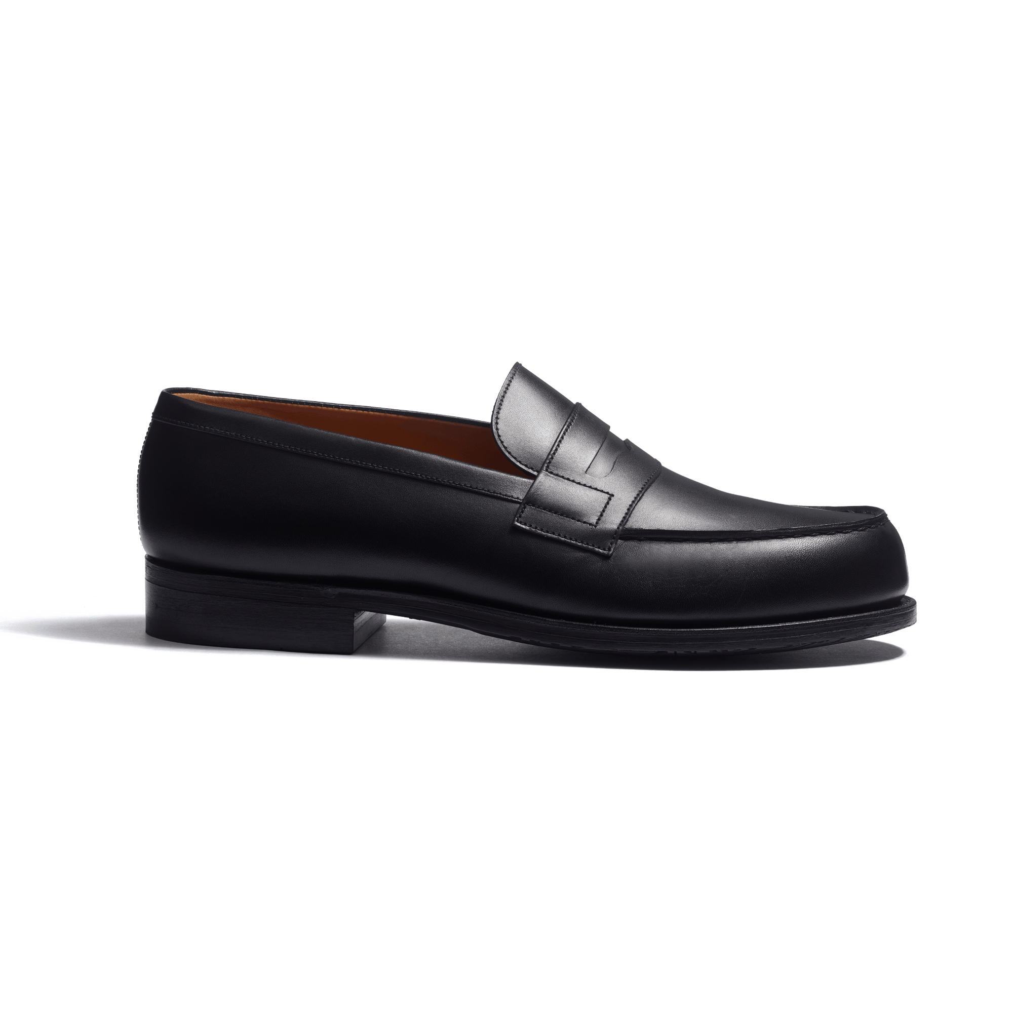 Mocassin 180 semelle gomme [homme cuir veau box noir]