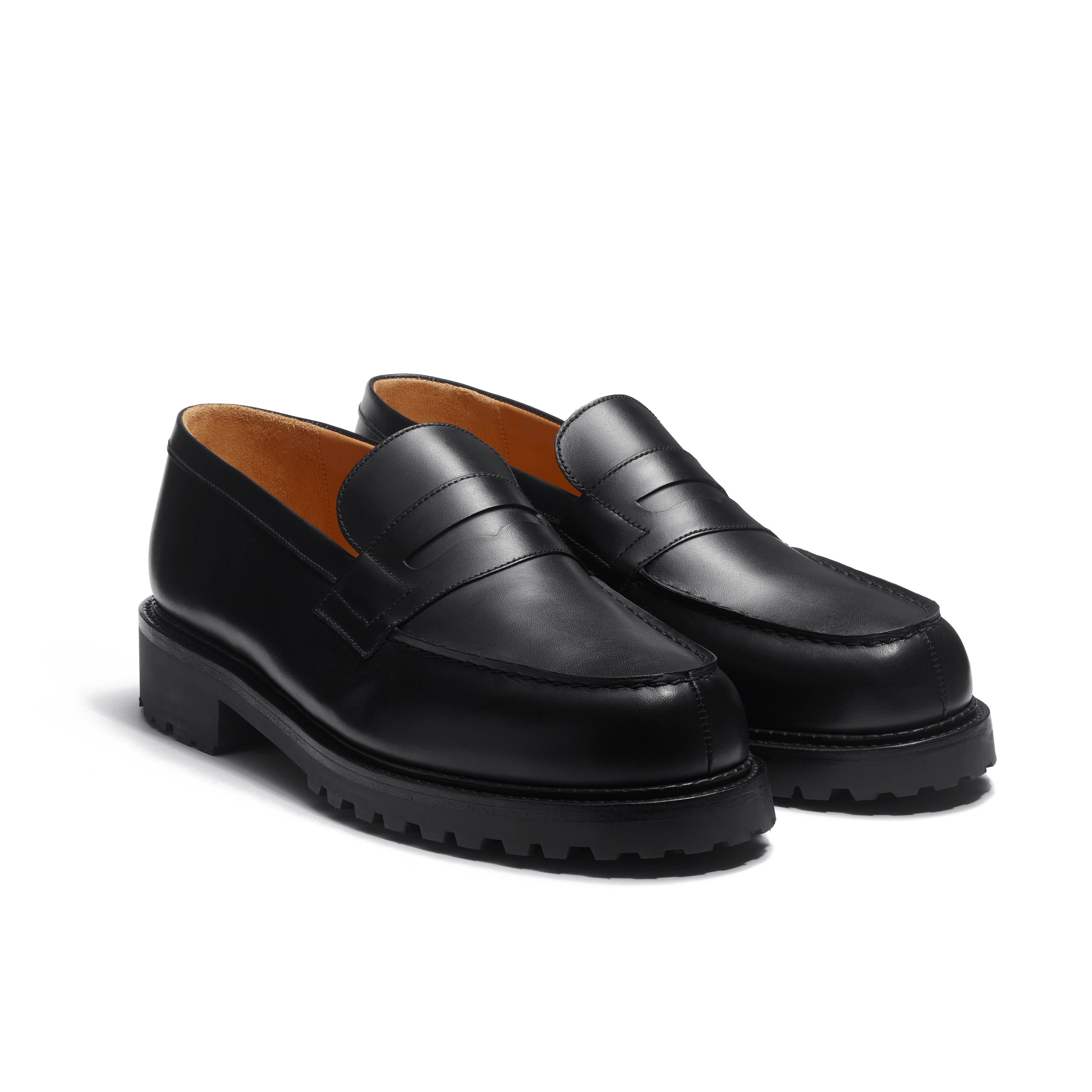 Men's Black boxcalf Commando 180 Loafer | J.M. Weston Men's Black boxcalf Commando 180 Loafer | J.M. Weston