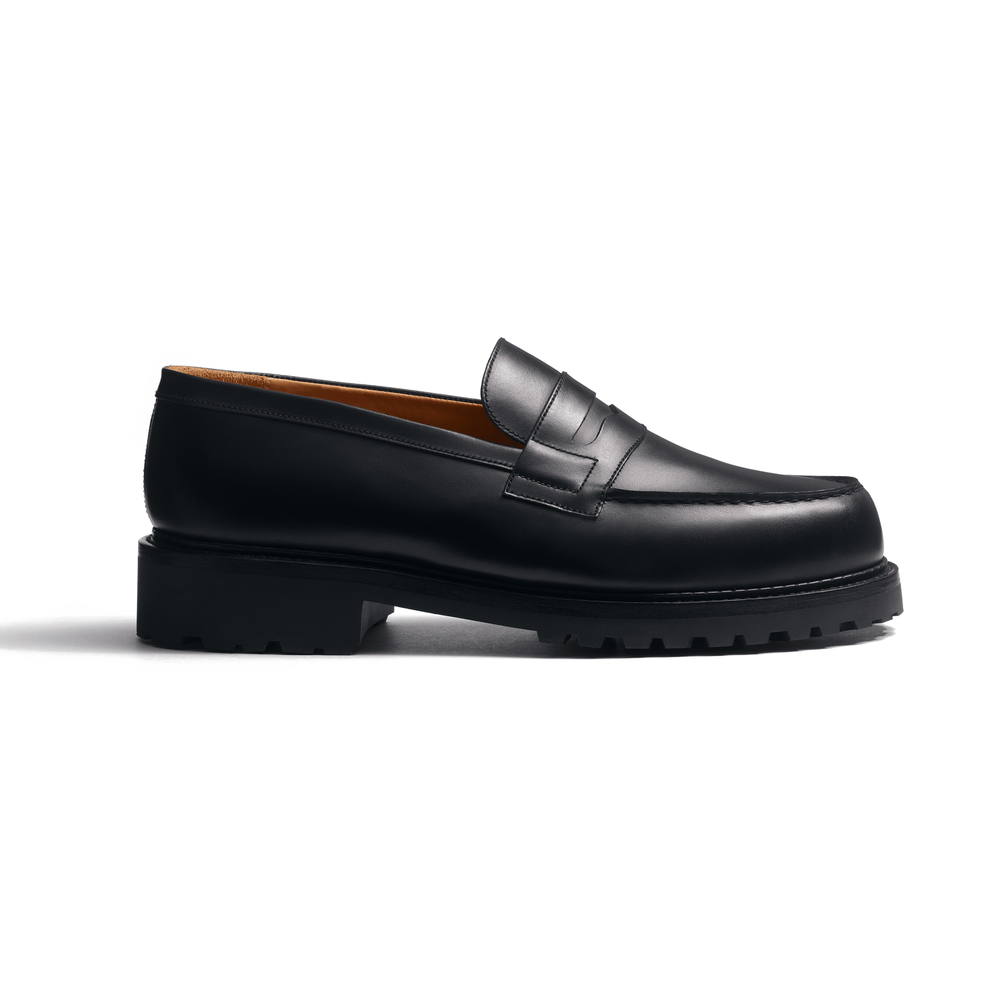 Mocassin 180 commando [homme cuir veau box noir]