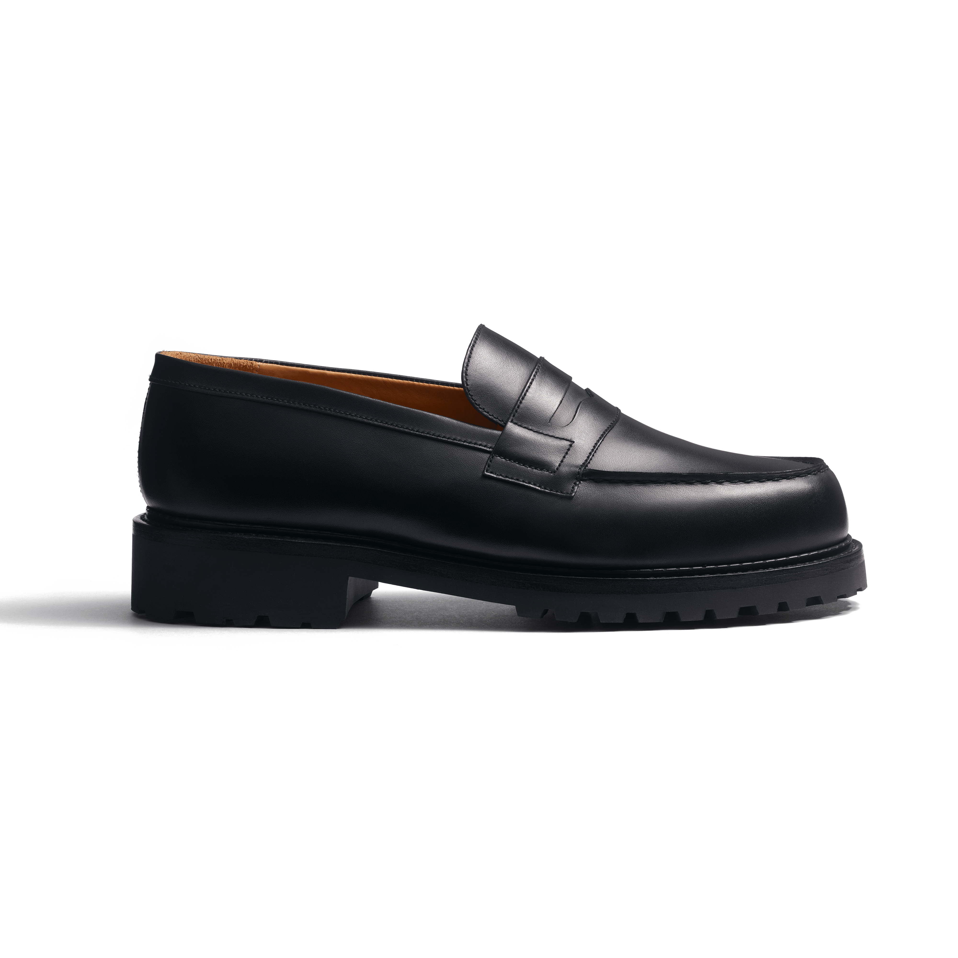 Men s Black boxcalf Commando 180 Loafer J.M. Weston