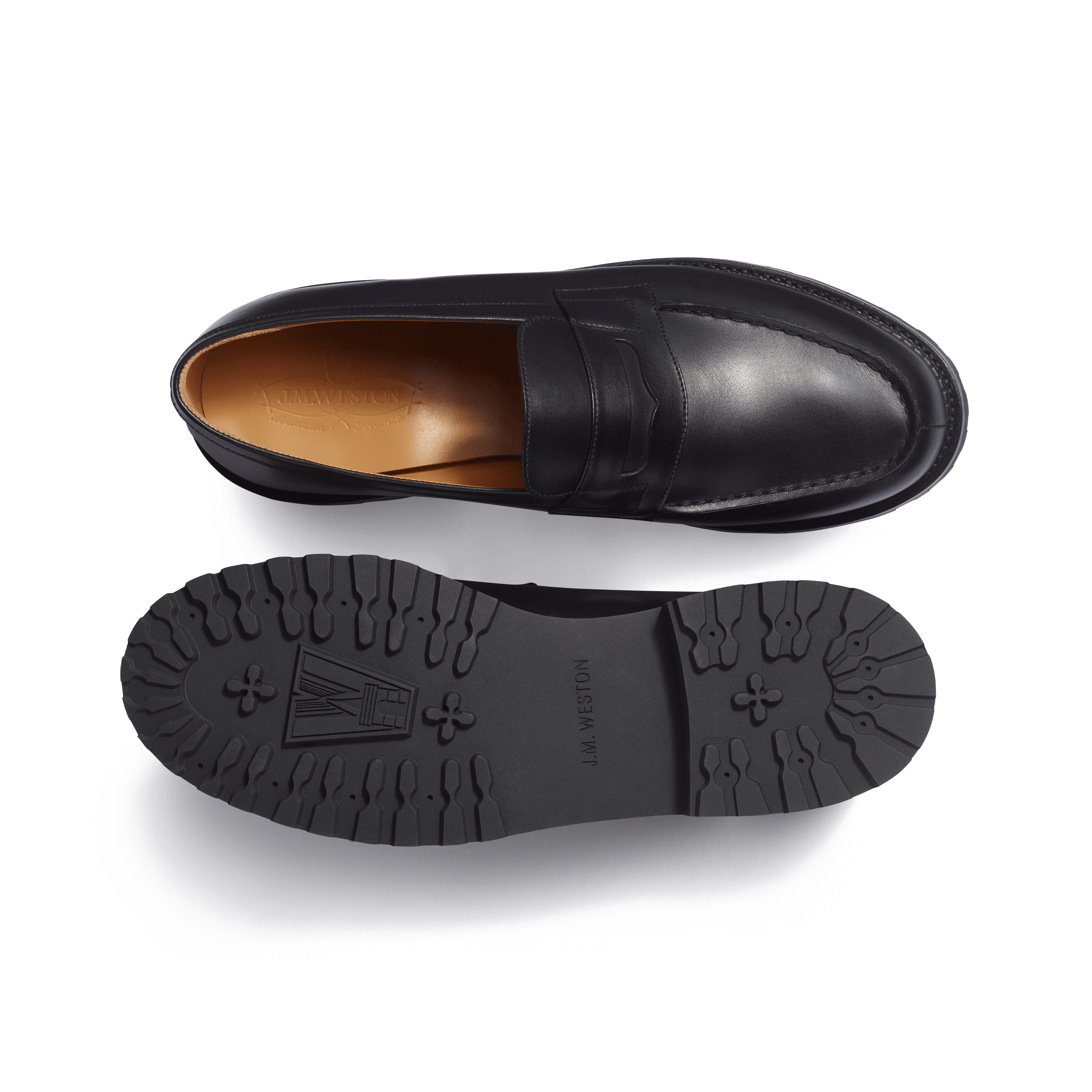 Men's Black boxcalf Commando 180 Loafer | J.M. Weston Men's Black boxcalf Commando 180 Loafer | J.M. Weston