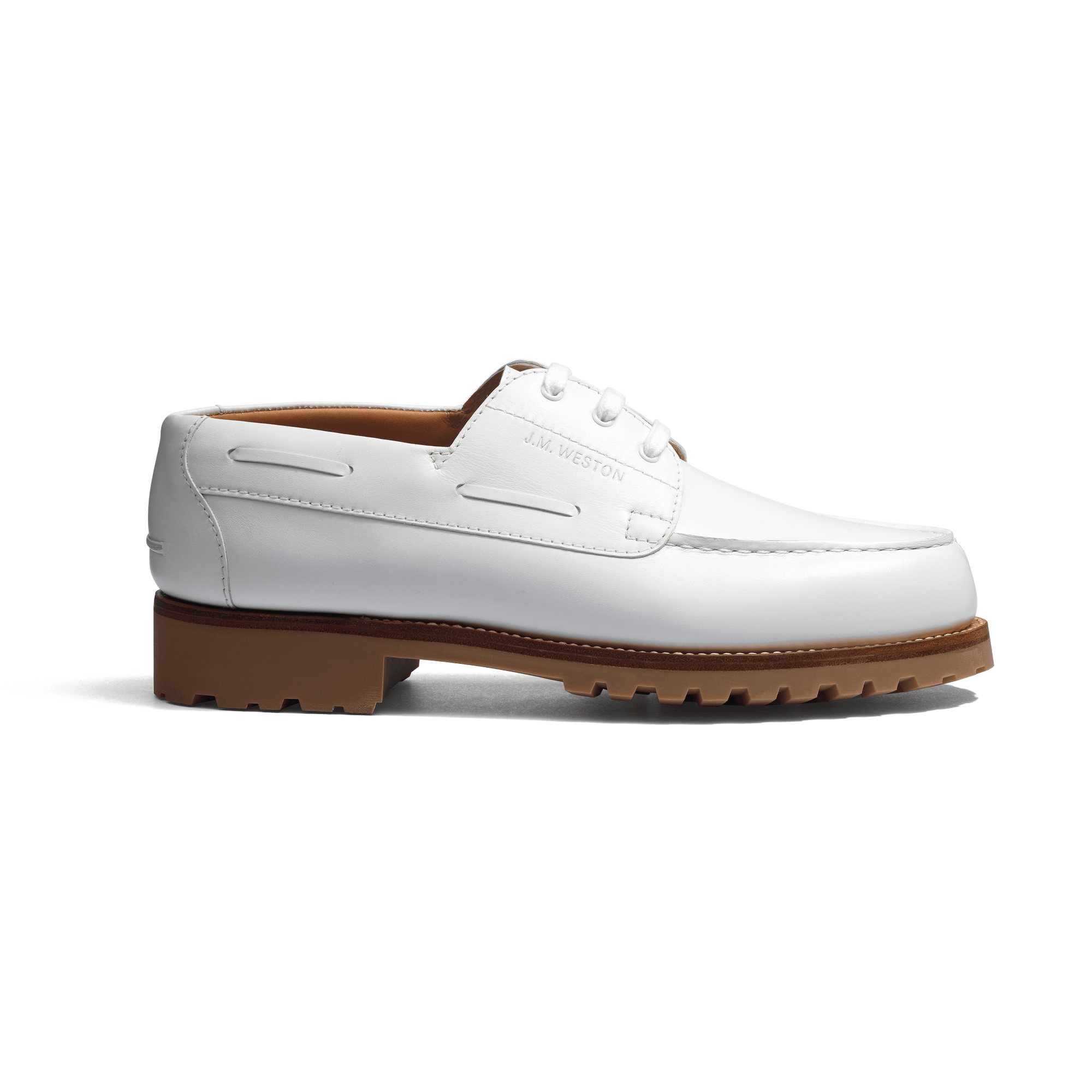 Deck Derby [Men White soft calfskin]