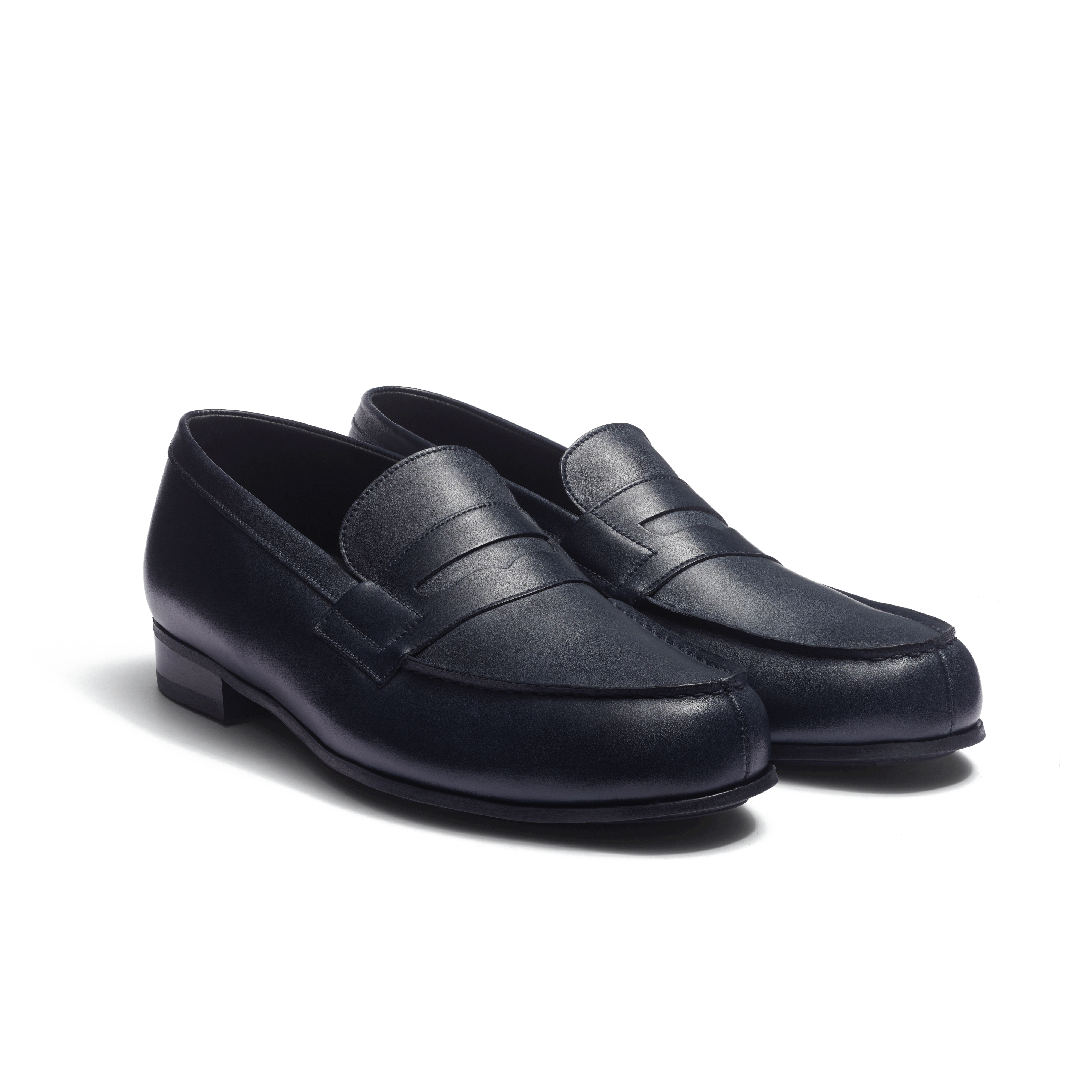 Men's Navy Soft Calfskin 180 Light Loafer | J.M. Weston Men's Navy Soft Calfskin 180 Light Loafer | J.M. Weston
