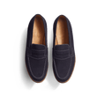180 Loafer [Men Navy suede calfskin with contrasted stiching]
