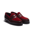 Mocassin 180 [homme cuir veau box mélèze & cuir veau velours bordeaux]