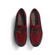 Mocassin 180 [homme cuir veau box mélèze & cuir veau velours bordeaux]