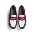 180 Loafer [Men Navy boxcalf, white smooth calf & burgundy suede calf leather]