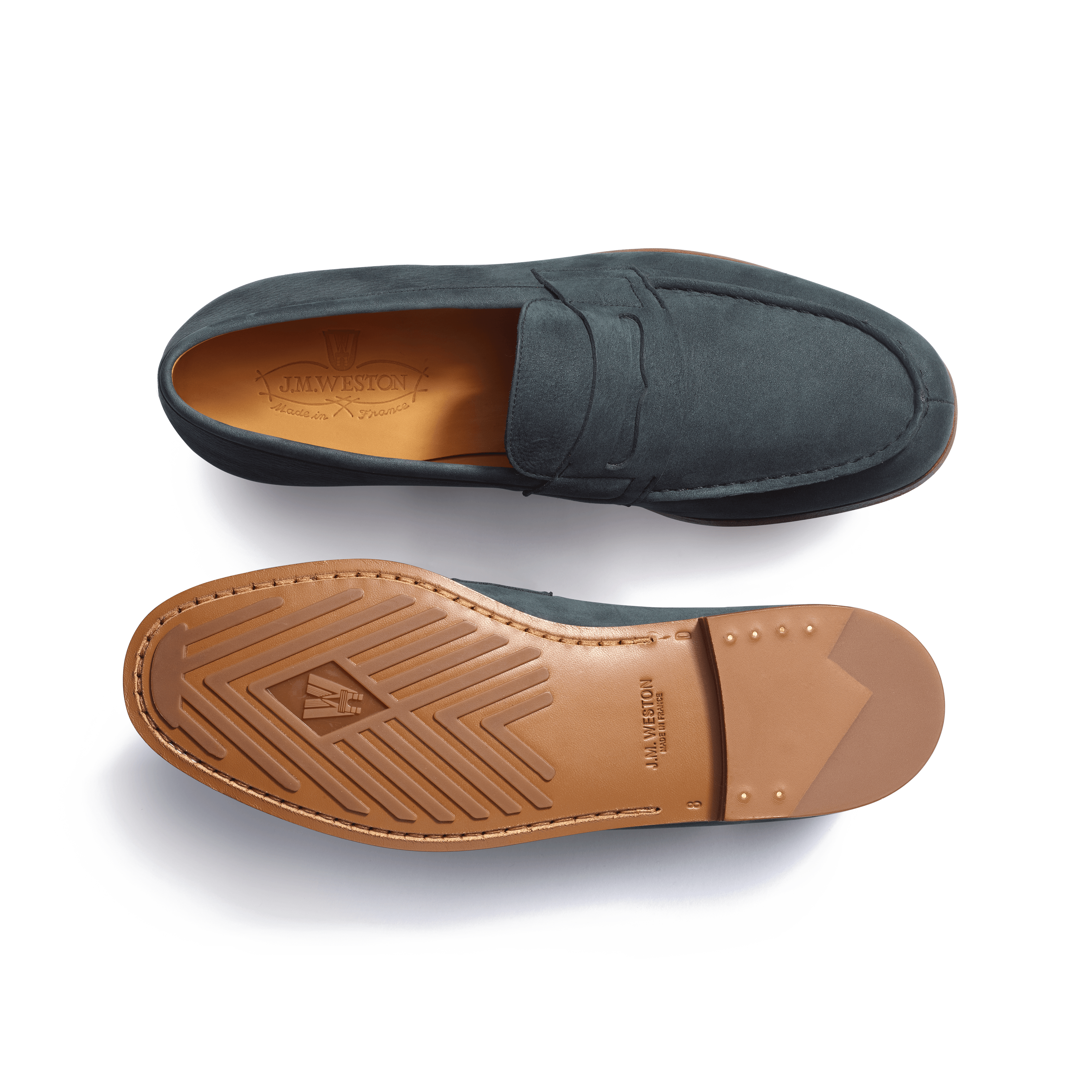 Men's Charcoal Grey Nubuck Le Moc' Weston Loafer | J.M. Weston Men's Charcoal Grey Nubuck Le Moc' Weston Loafer | J.M. Weston