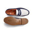 Le Moc' Weston Roland-Garros Loafer [Navy blue, clay orange and white grained calfskin]