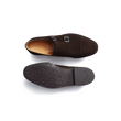 Double buckle Derby with rubber sole [men brown suede leather]