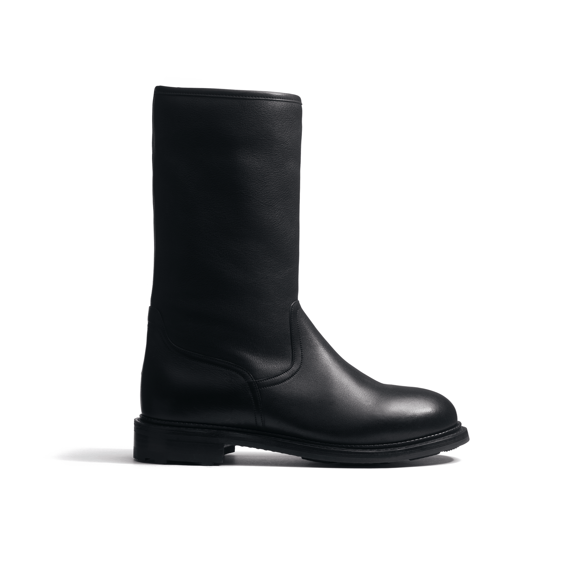 Bottine Pompier [mixte cuir veau hydrofuge noir]