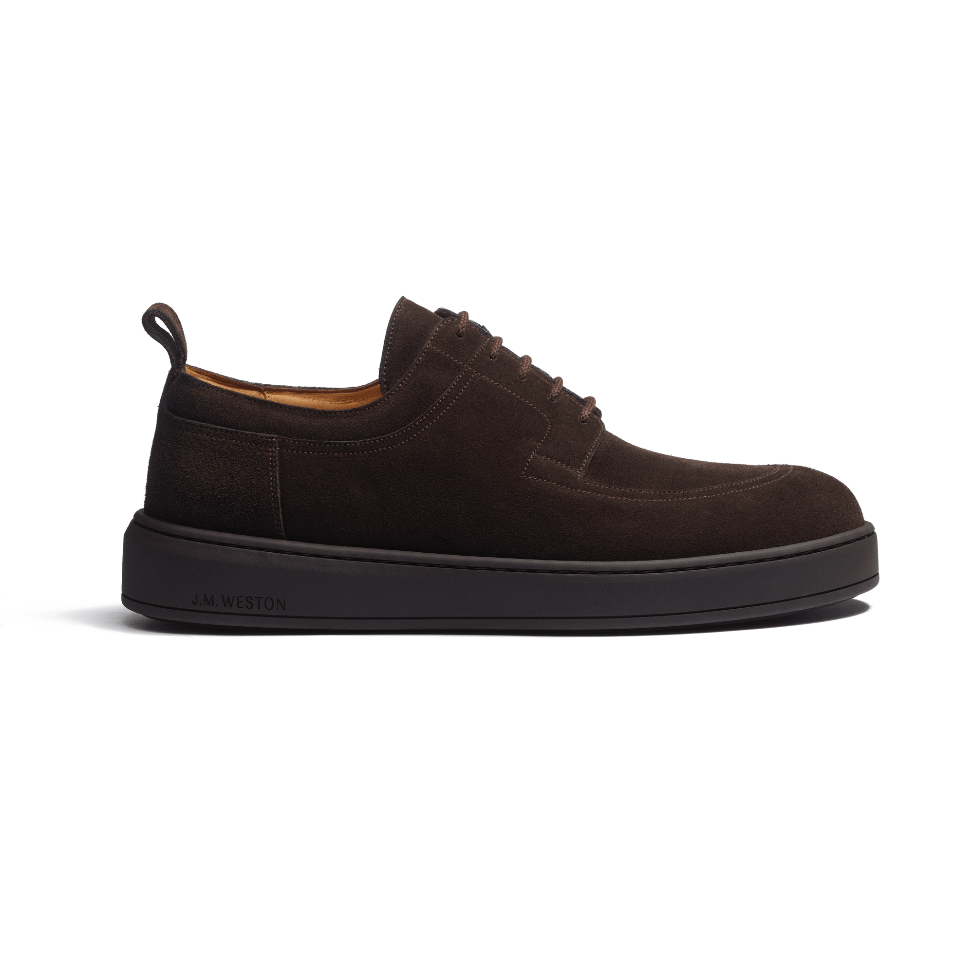 On Time Hunt Sneaker [Brown suede calfskin]