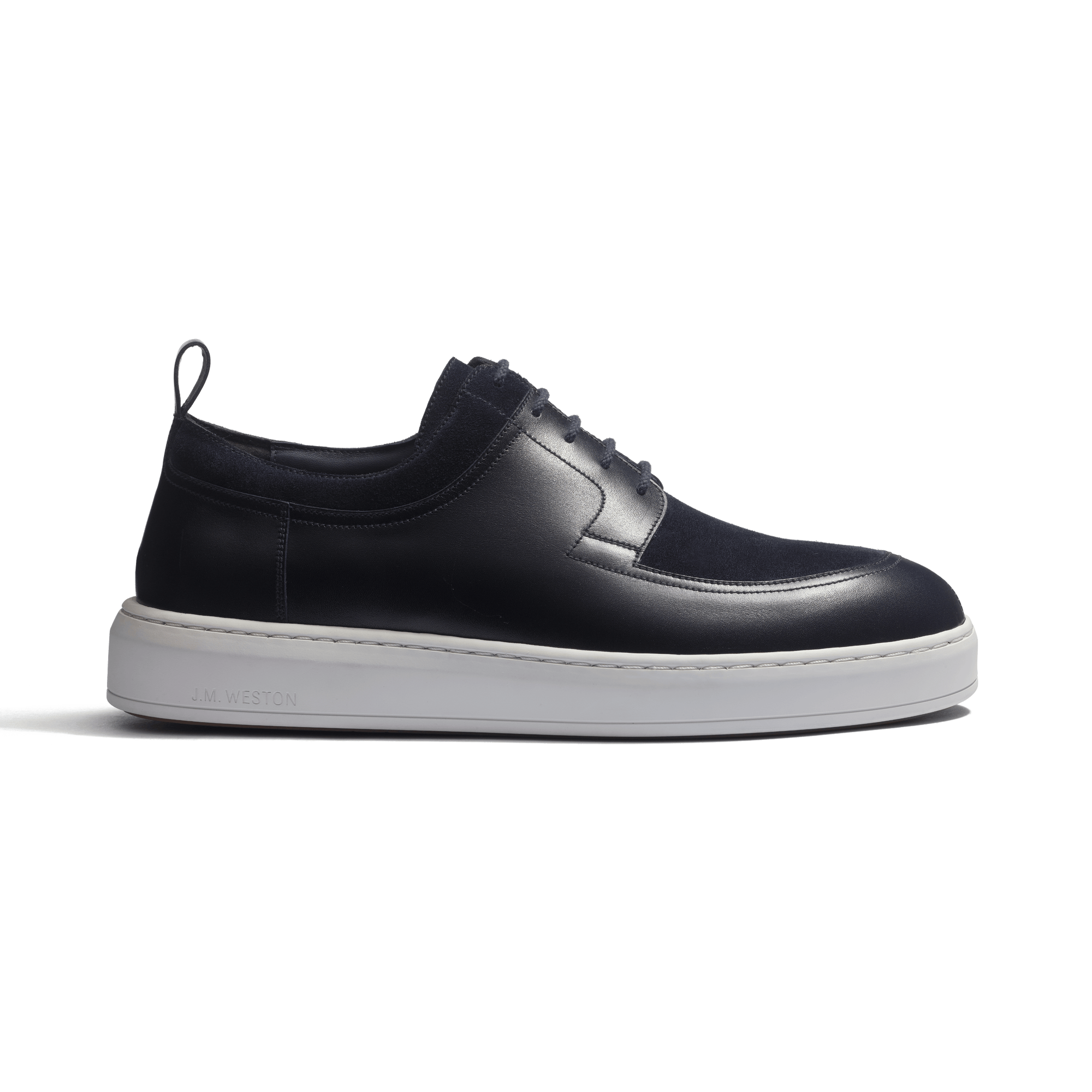 Basket Chasse On Time [homme cuir veau box marine & cuir veau velours marine]