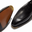 Mocassin à bride Fusain [Homme cuir veau box noir]