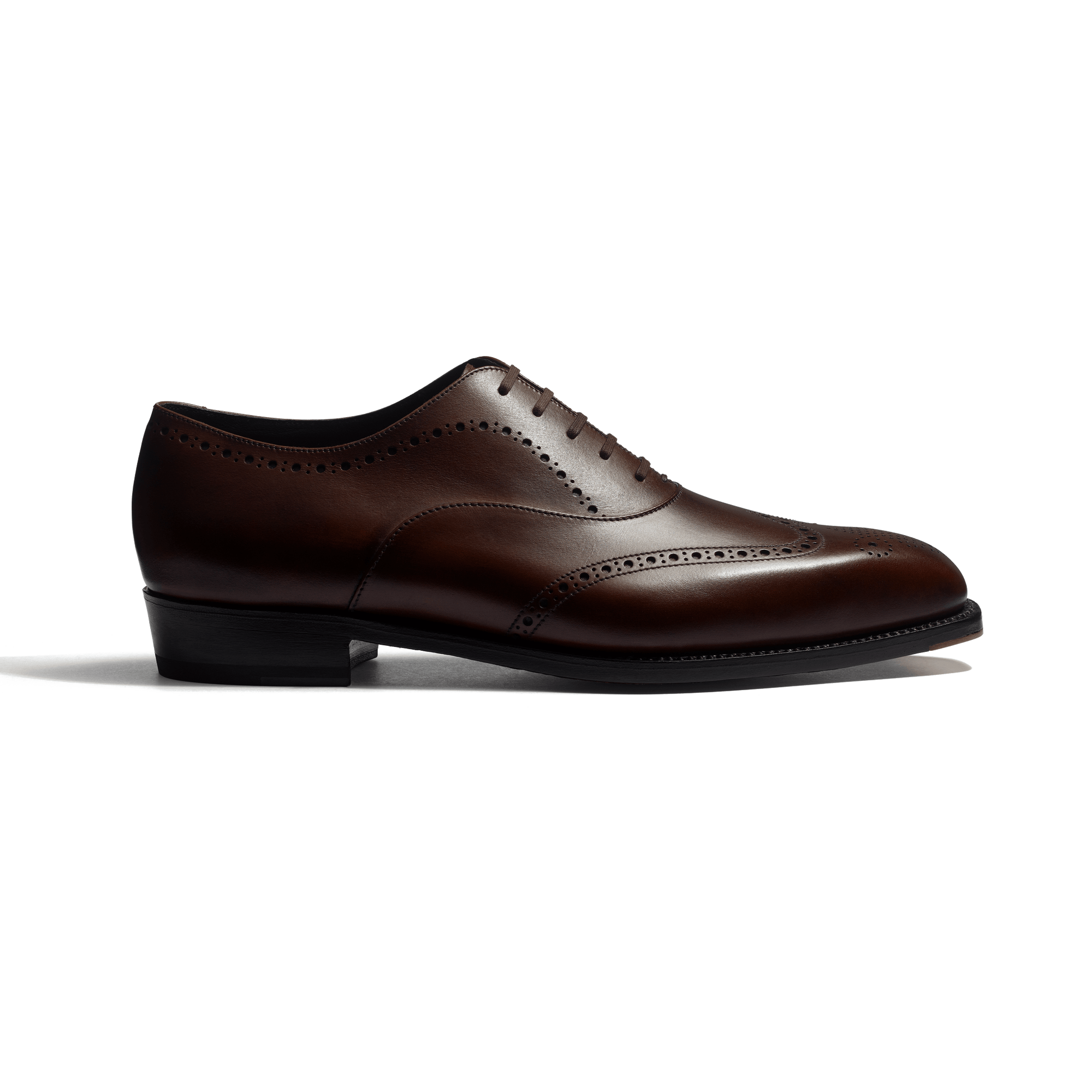 Fusain Perforated Oxford [Dark brown calfskin with shades]