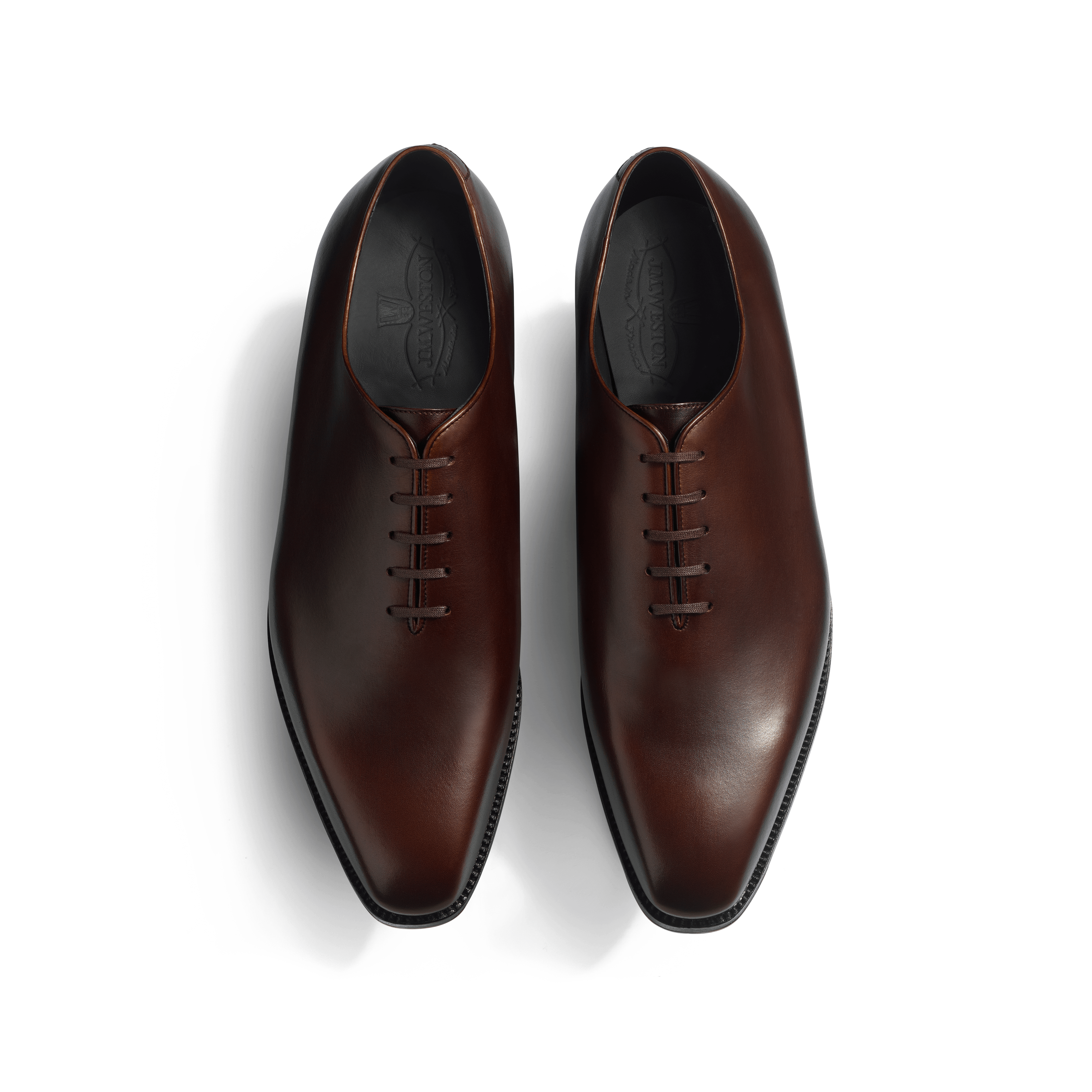Men's Dark brown calf leather with shades Fusain one cut oxford Men's Dark brown calf leather with shades Fusain one cut oxford