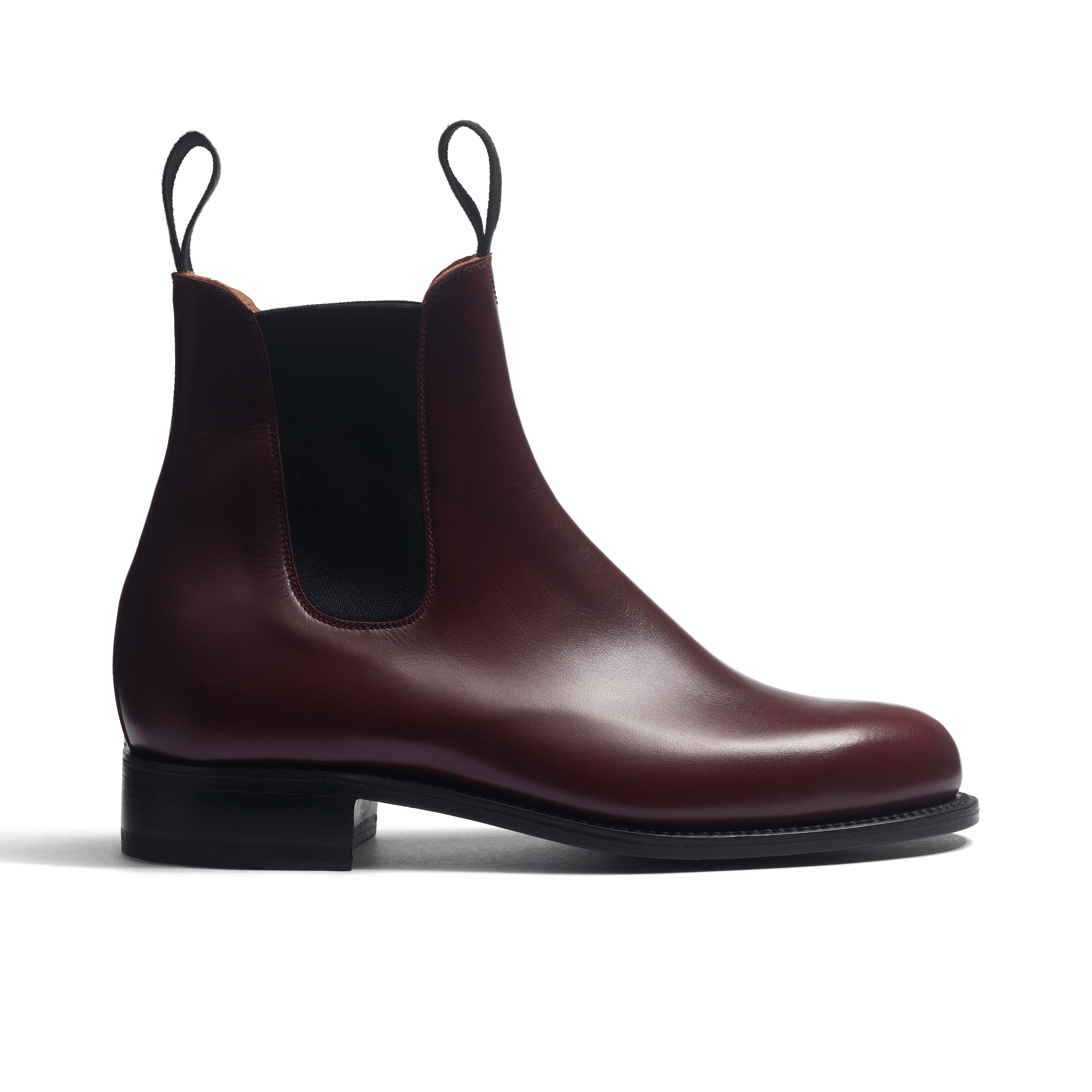 Women's Burgundy soft calfskin Chelsea Boot | J.M. Weston Women's Burgundy soft calfskin Chelsea Boot | J.M. Weston