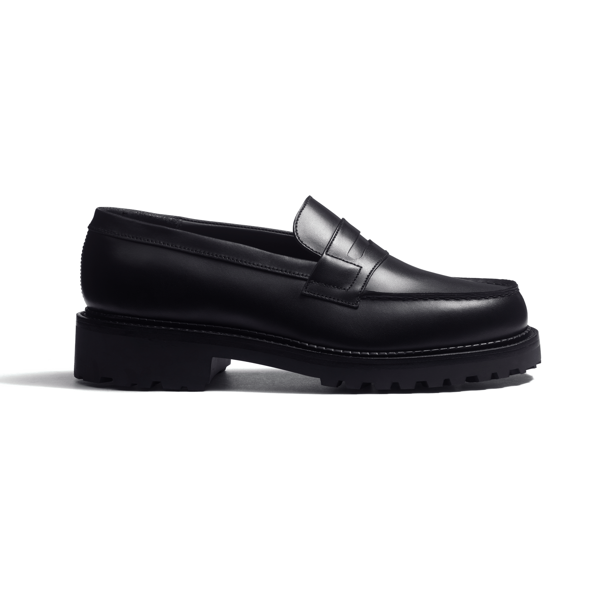Mocassin 180 commando [femme cuir veau box noir]