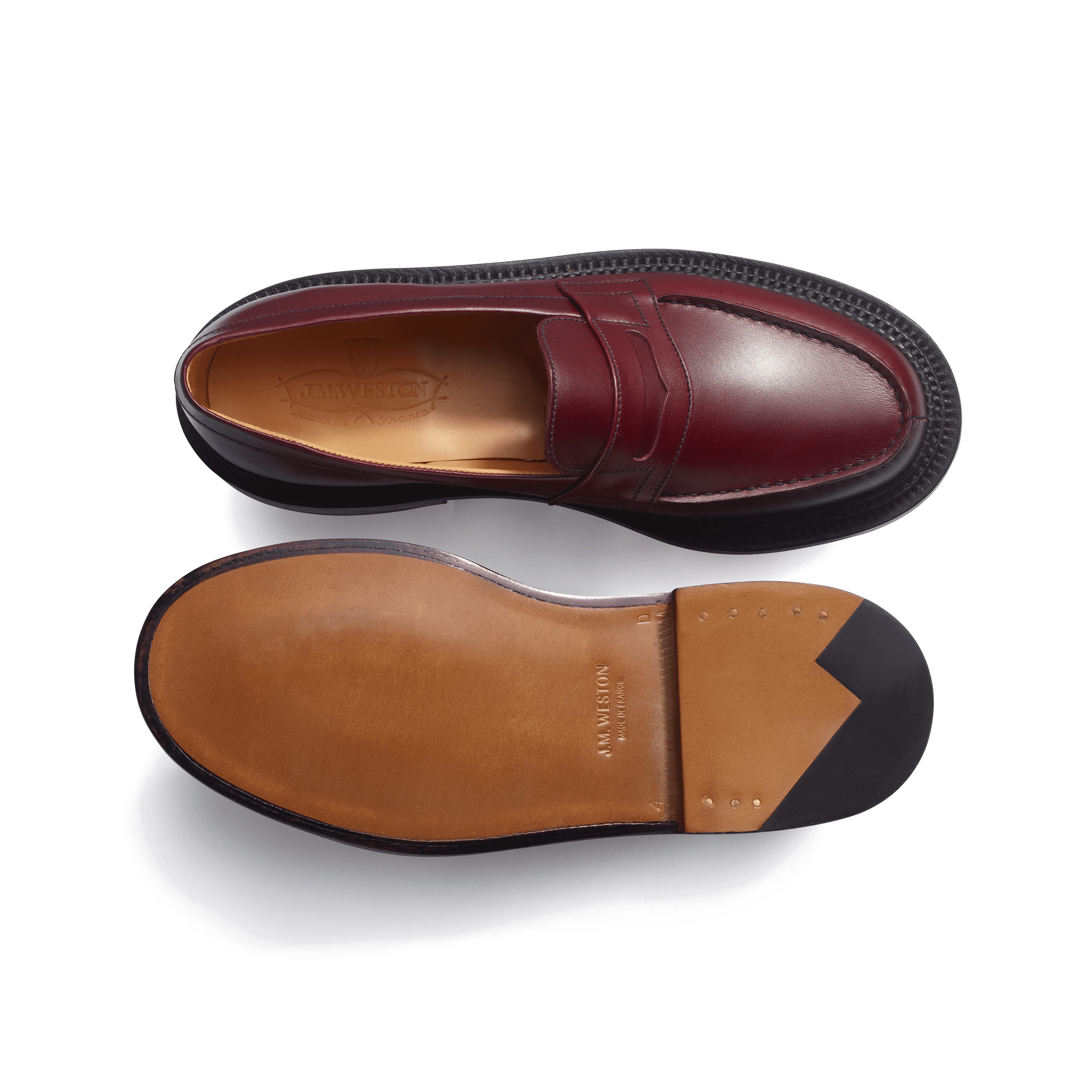 Women's Toucan burgundy boxcalf Triple Sole 180 Loafer | J.M. Weston Women's Toucan burgundy boxcalf Triple Sole 180 Loafer | J.M. Weston