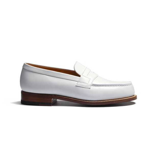 Women's White Leather 180 Loafer | J.M. Weston