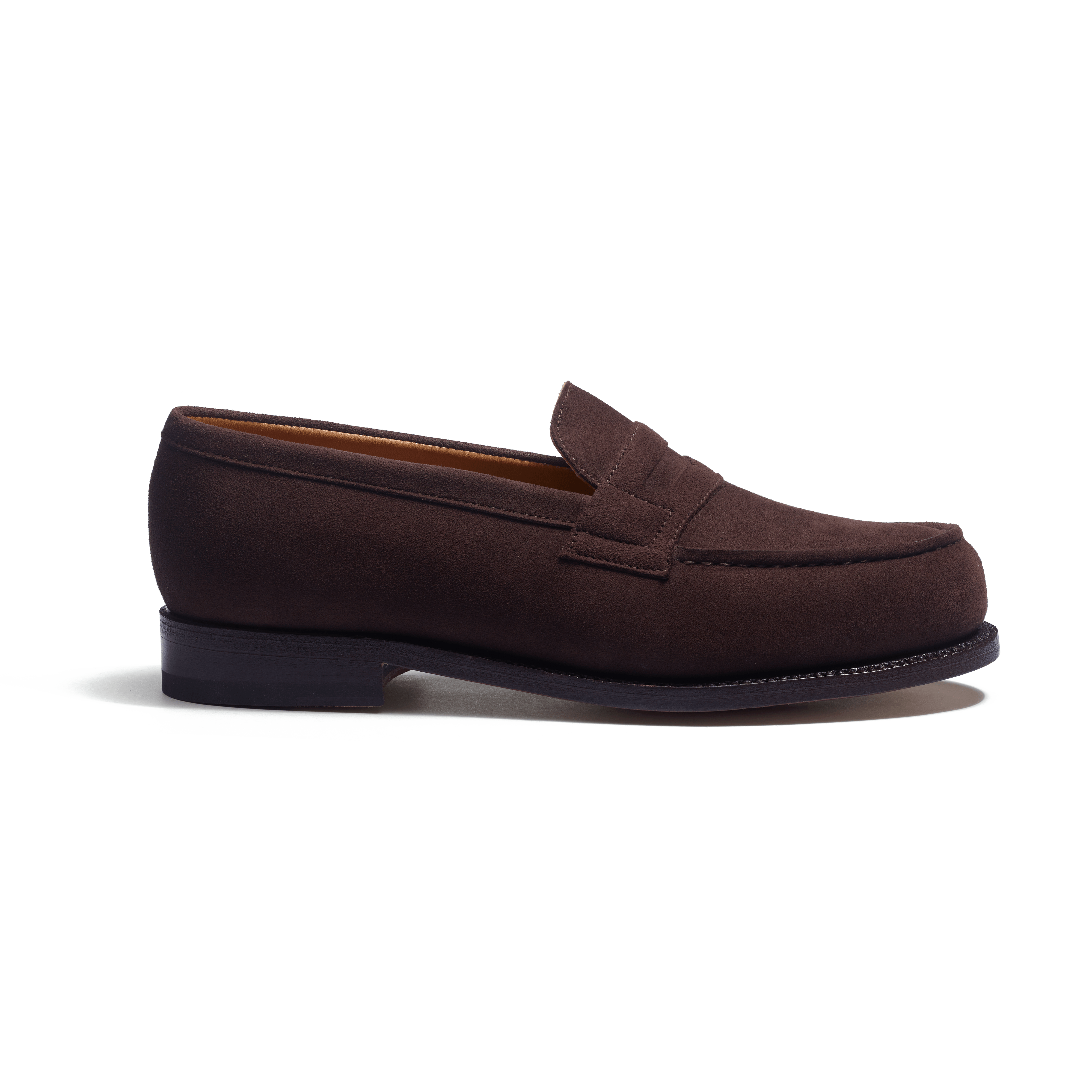 Women’s Dark Brown Suede goatskin 180 Loafer – J.M. Weston