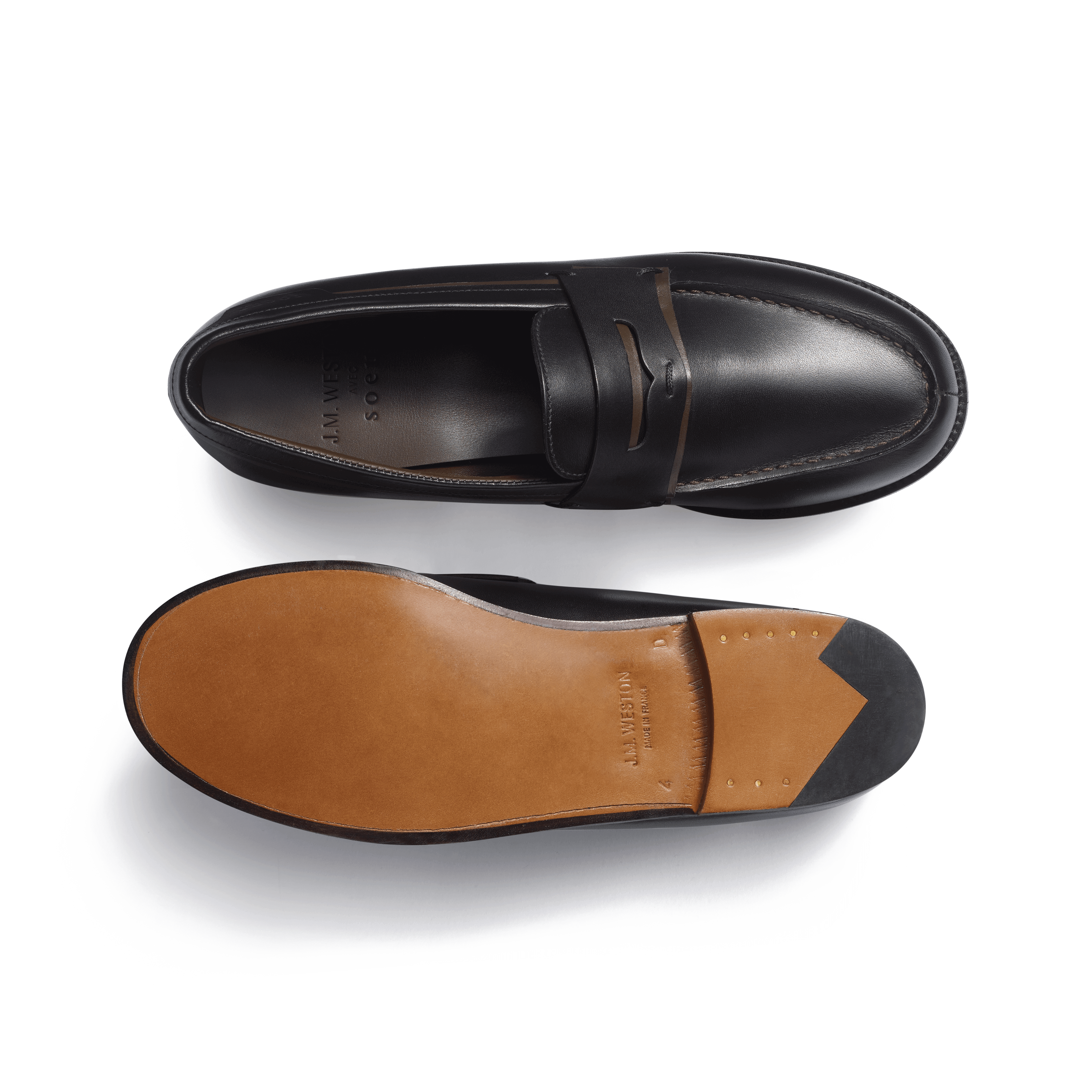 Mocassin 180 J.M. Weston x Soeur femme en cuir veau box noir et
