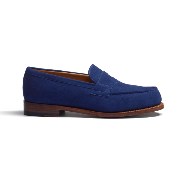 Women's Limoges blue suede goatskin 180 Loafer | J.M. Weston