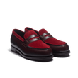 180 Loafer [Women Dark brown boxcalf & Burgundy suede calf leather]