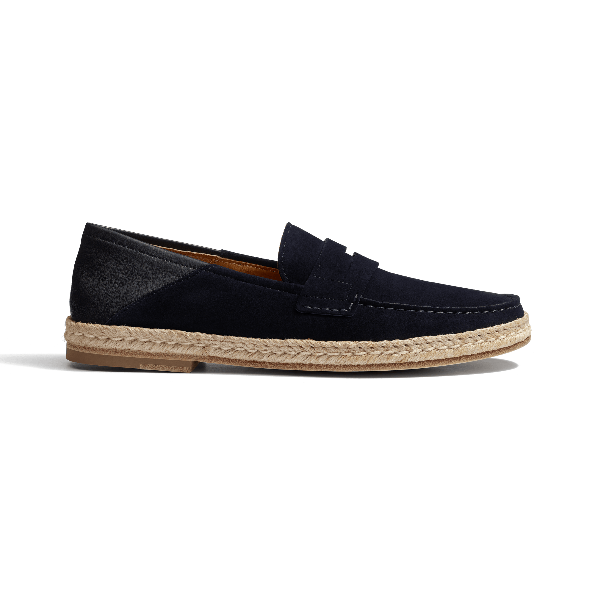 Mocassin Mule Espadrille Uzès [homme cuir veau velours marine]