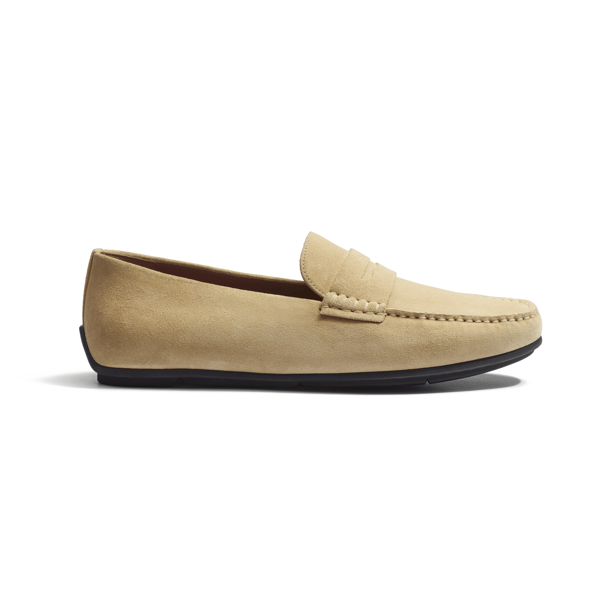 Mocassin de conduite Warning [homme cuir veau velours beige]
