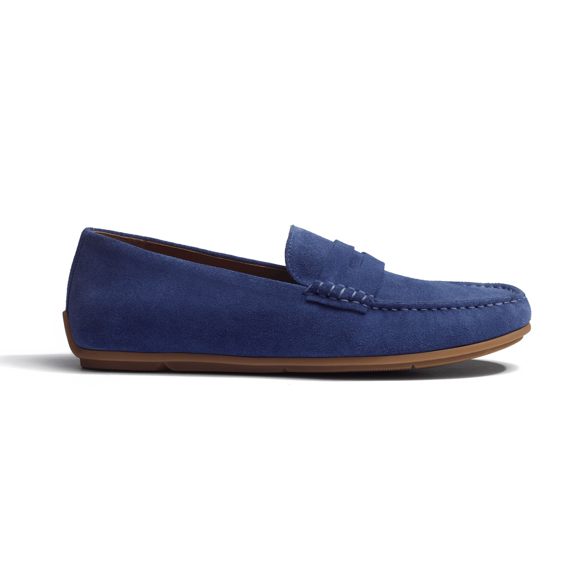 Mocassin de conduite Warning [homme cuir veau velours bleu de Limoges]