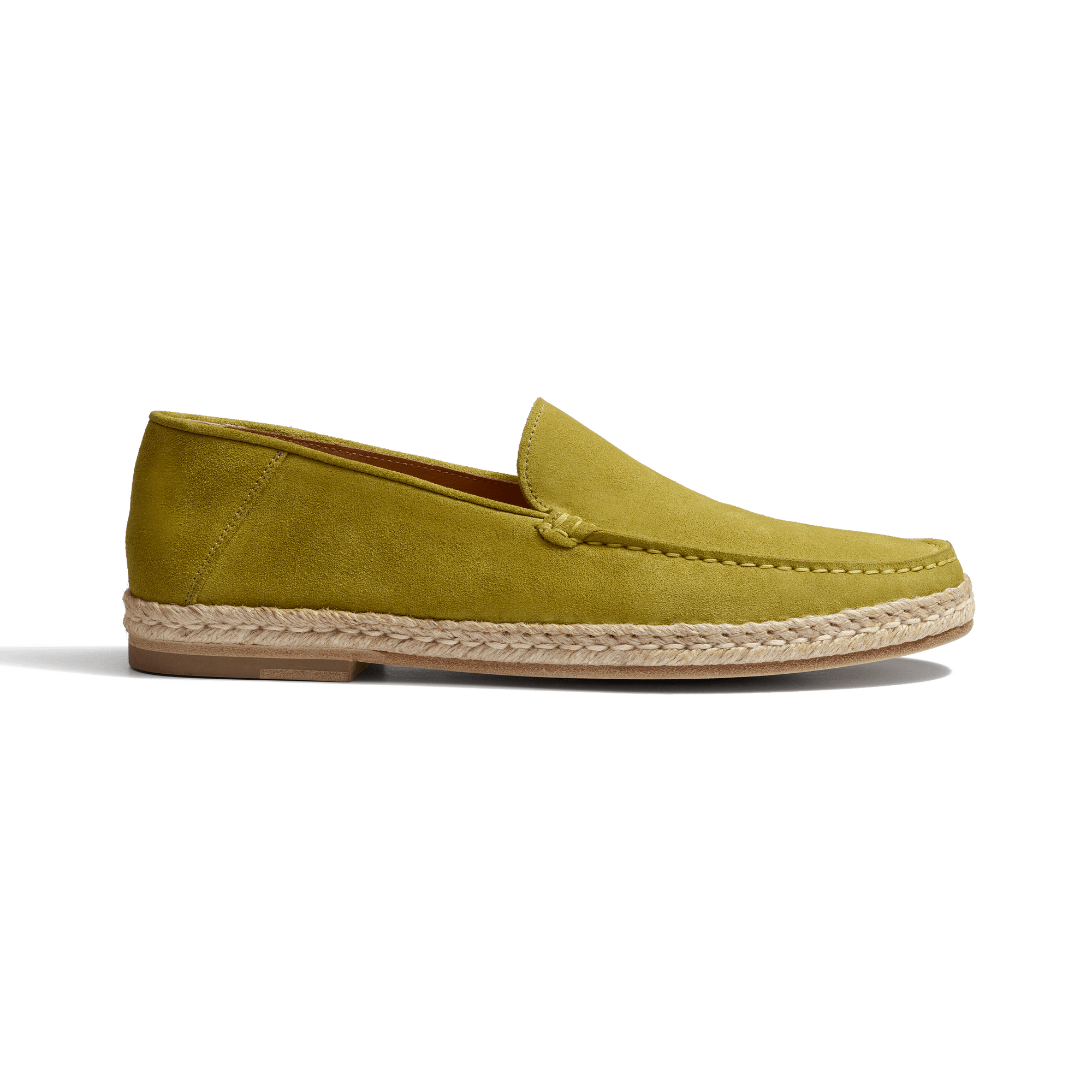 Mocassin Espadrille Uzès [homme cuir veau velours vert anis]