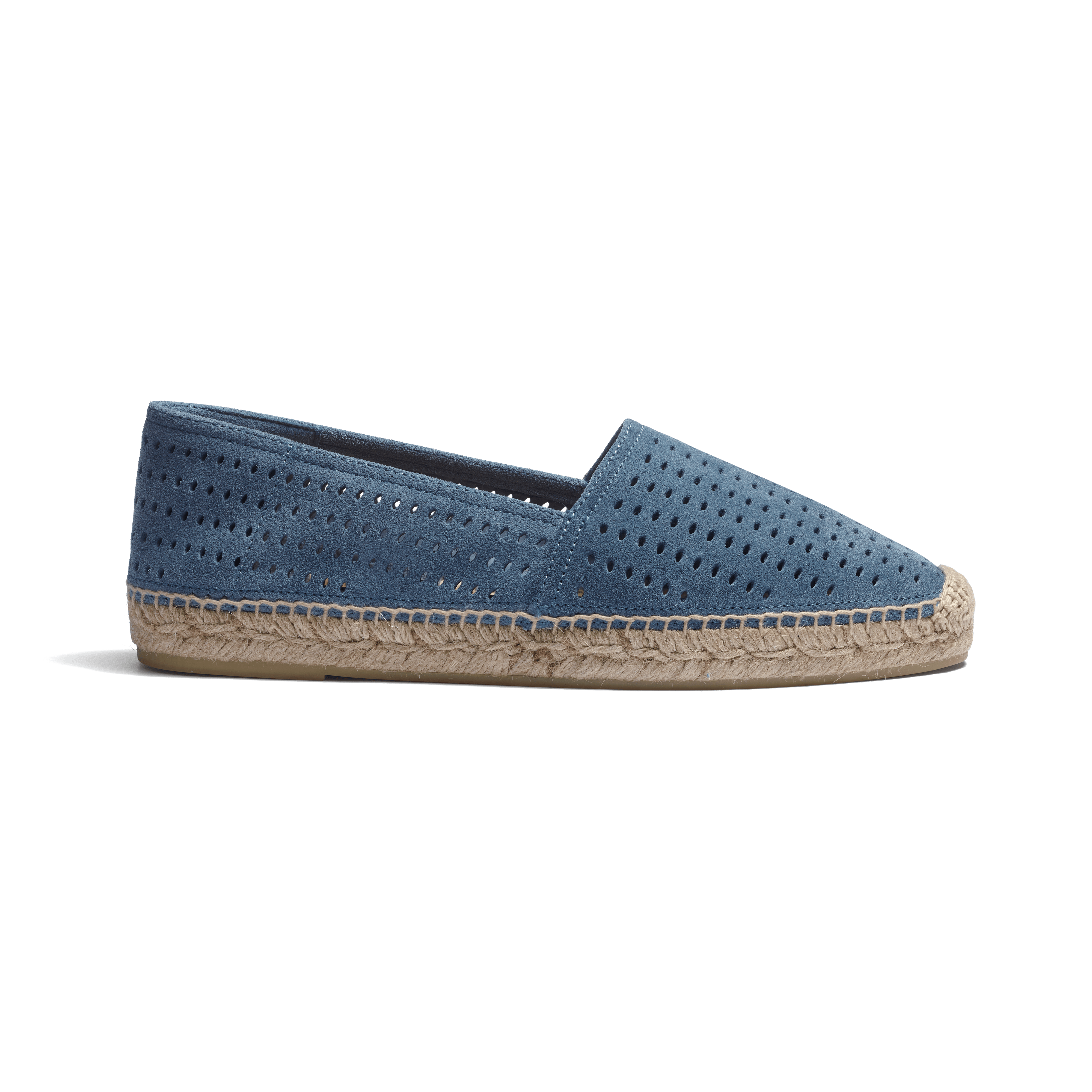Wait and Sea Espadrille Men Light Blue perforated suede calfskin J.M. Weston
