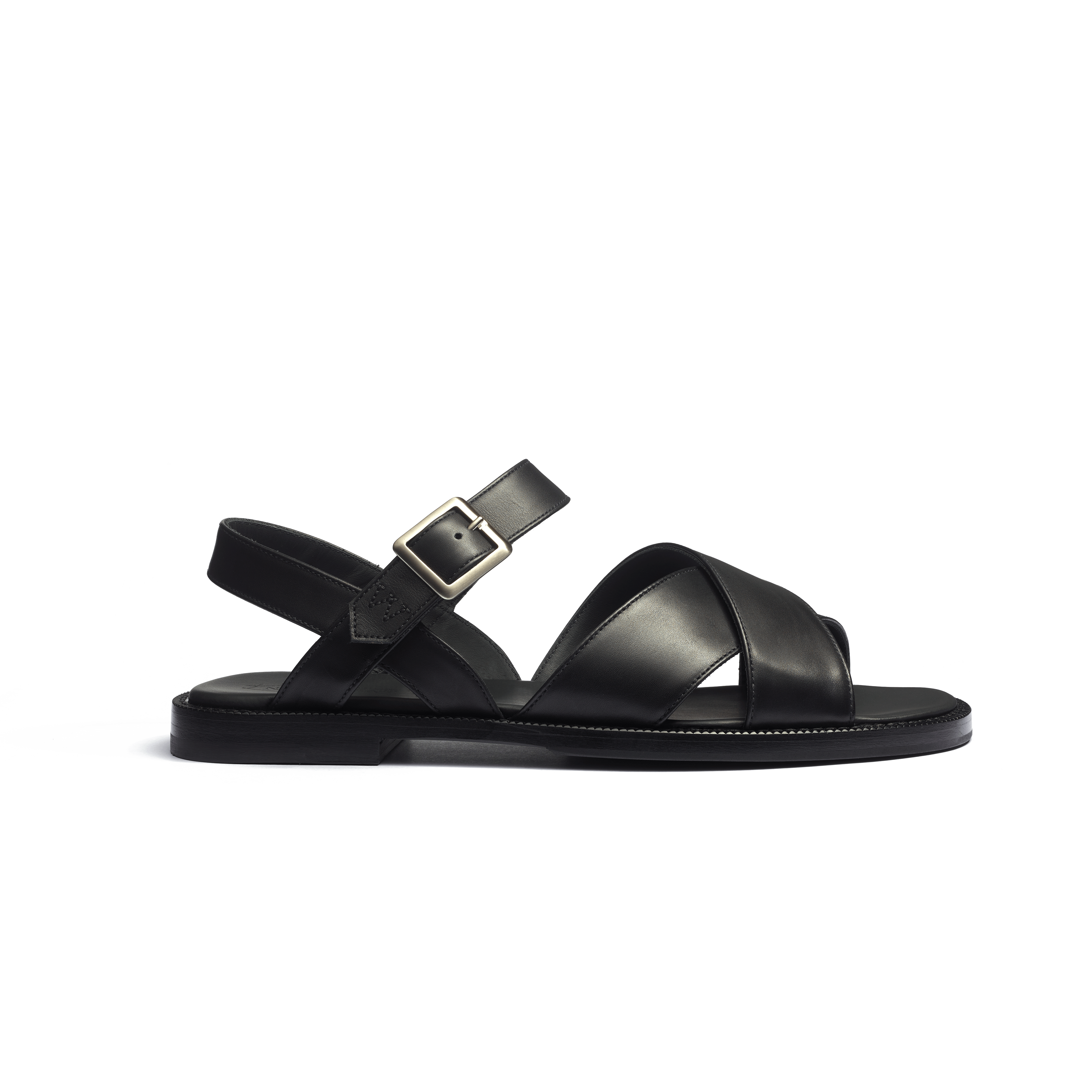 Sandale Double V Homme En Cuir Lisse Noir J M Weston sandale-double-v-homme-en-cuir-lisse-noir-j-m-weston