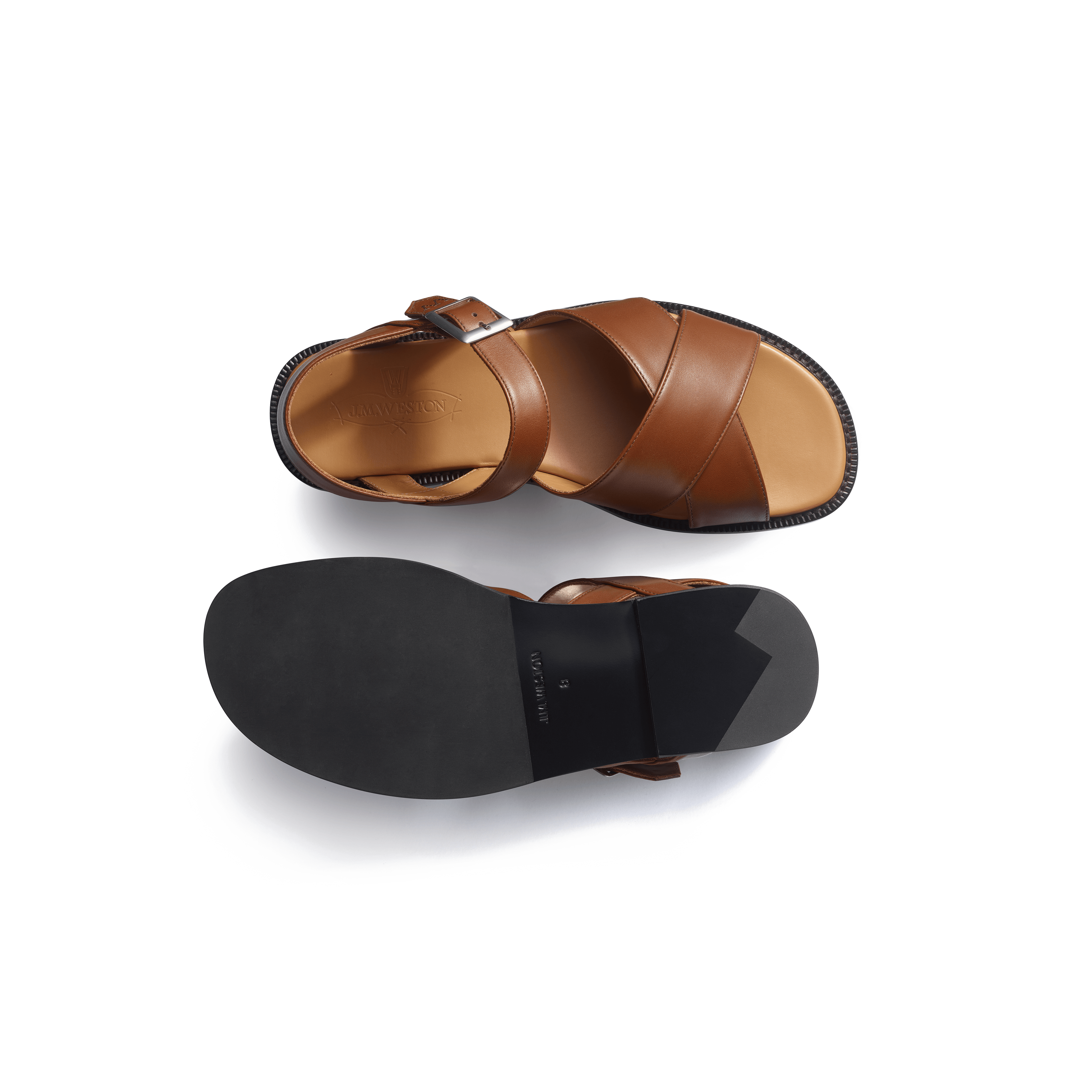 Sandale Double V Homme En Cuir Lisse Bergeronnette J M Weston sandale-double-v-homme-en-cuir-lisse-bergeronnette-j-m-weston