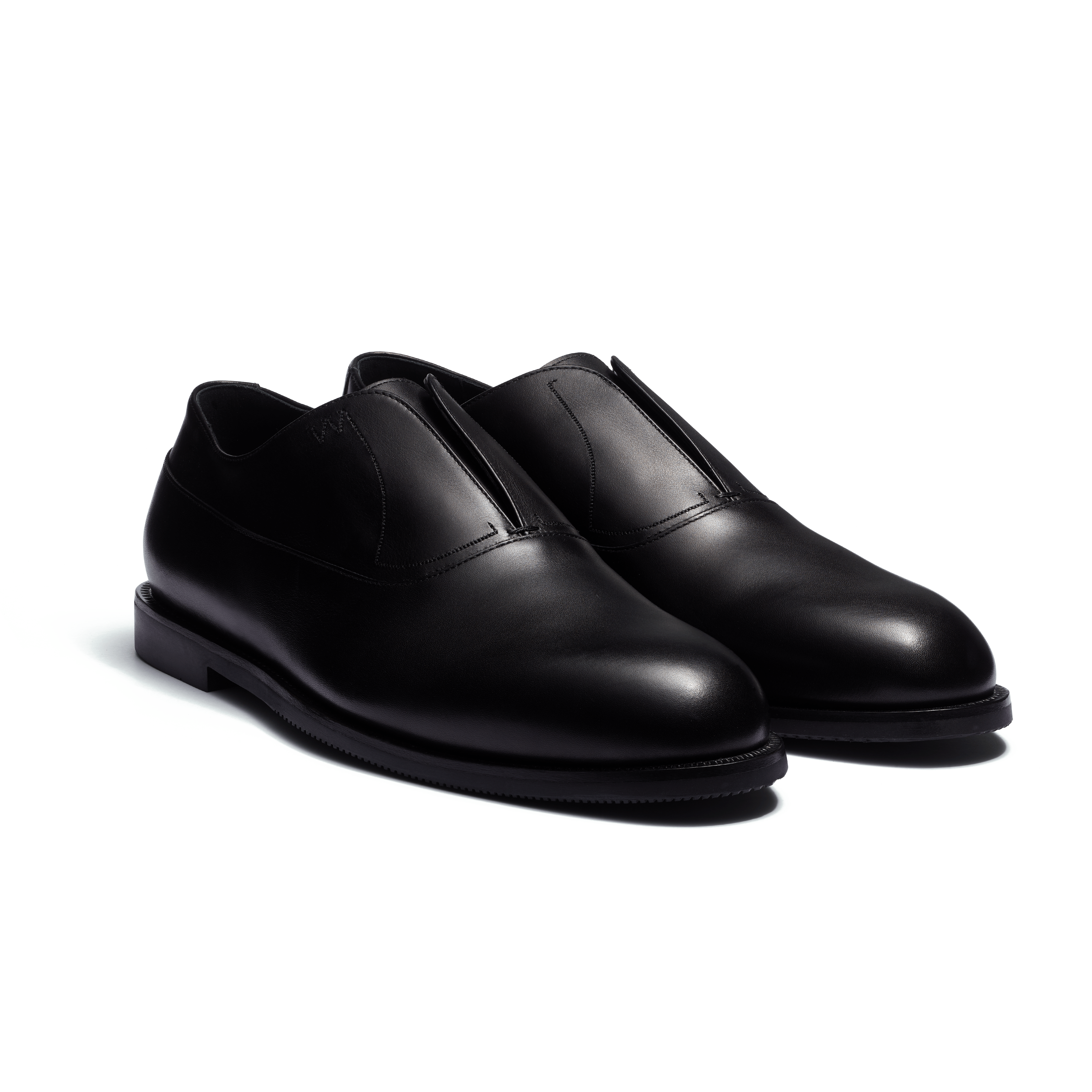 Men's Black soft calfskin Iena Slip-On Oxford | J.M. Weston Men's Black soft calfskin Iena Slip-On Oxford | J.M. Weston