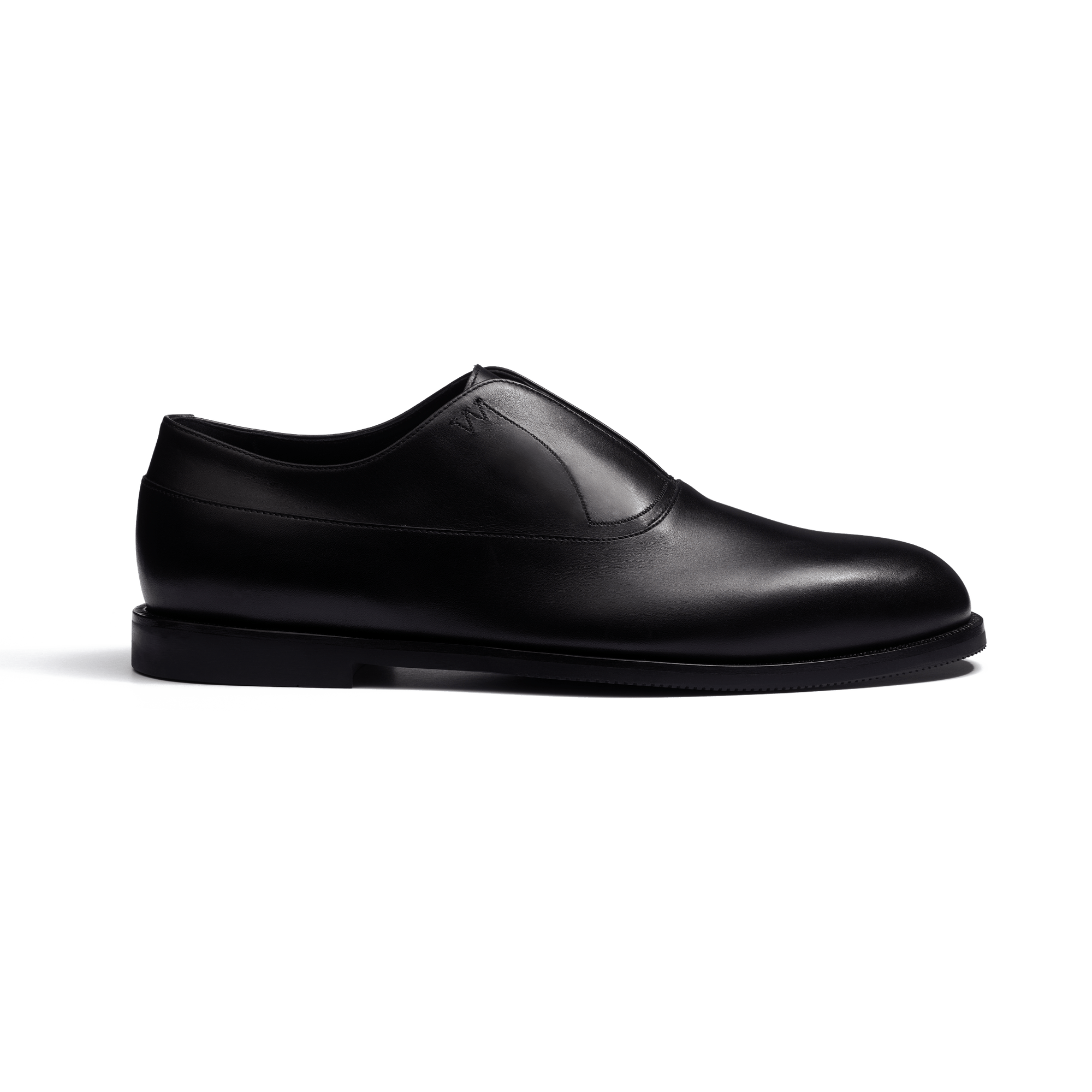 Iena Slip-On Oxford [Men Black soft calfskin]