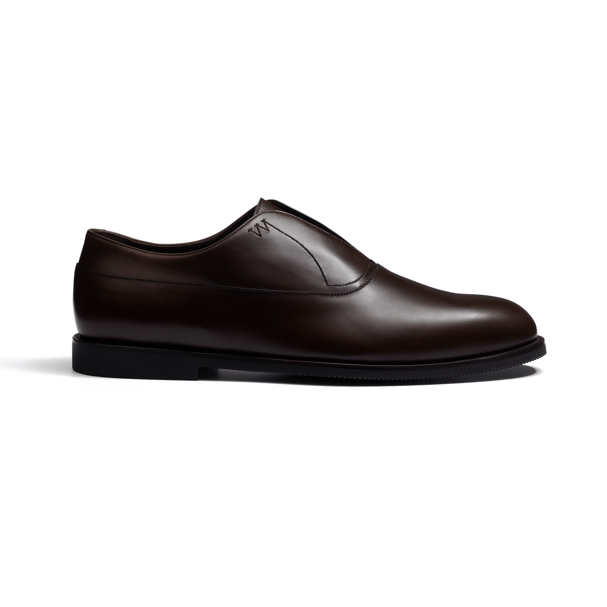 Iena Slip-On Oxford [Men Dark brown soft calfskin]