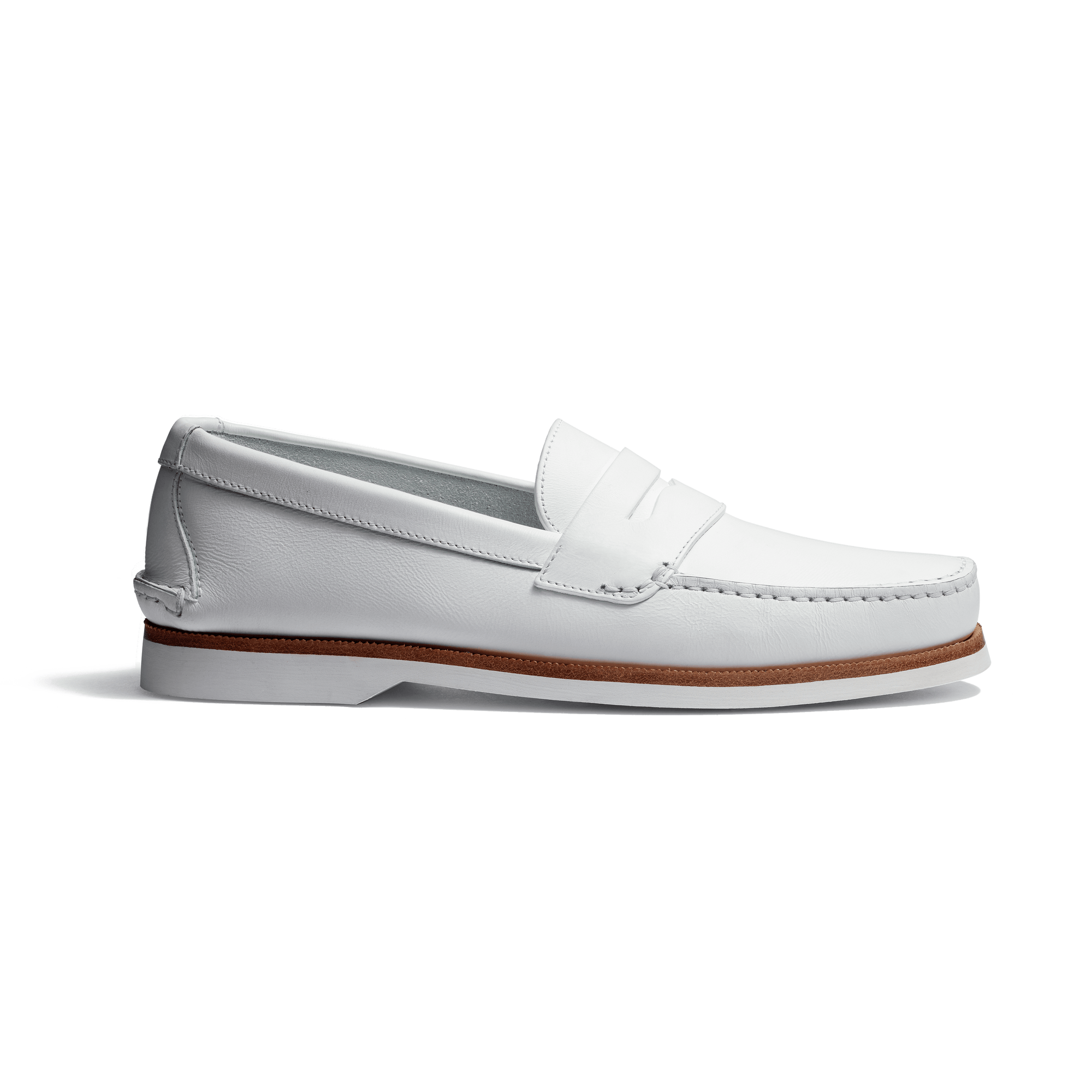 Mocassin DoubleVent [homme cuir veau lisse déperlant blanc]