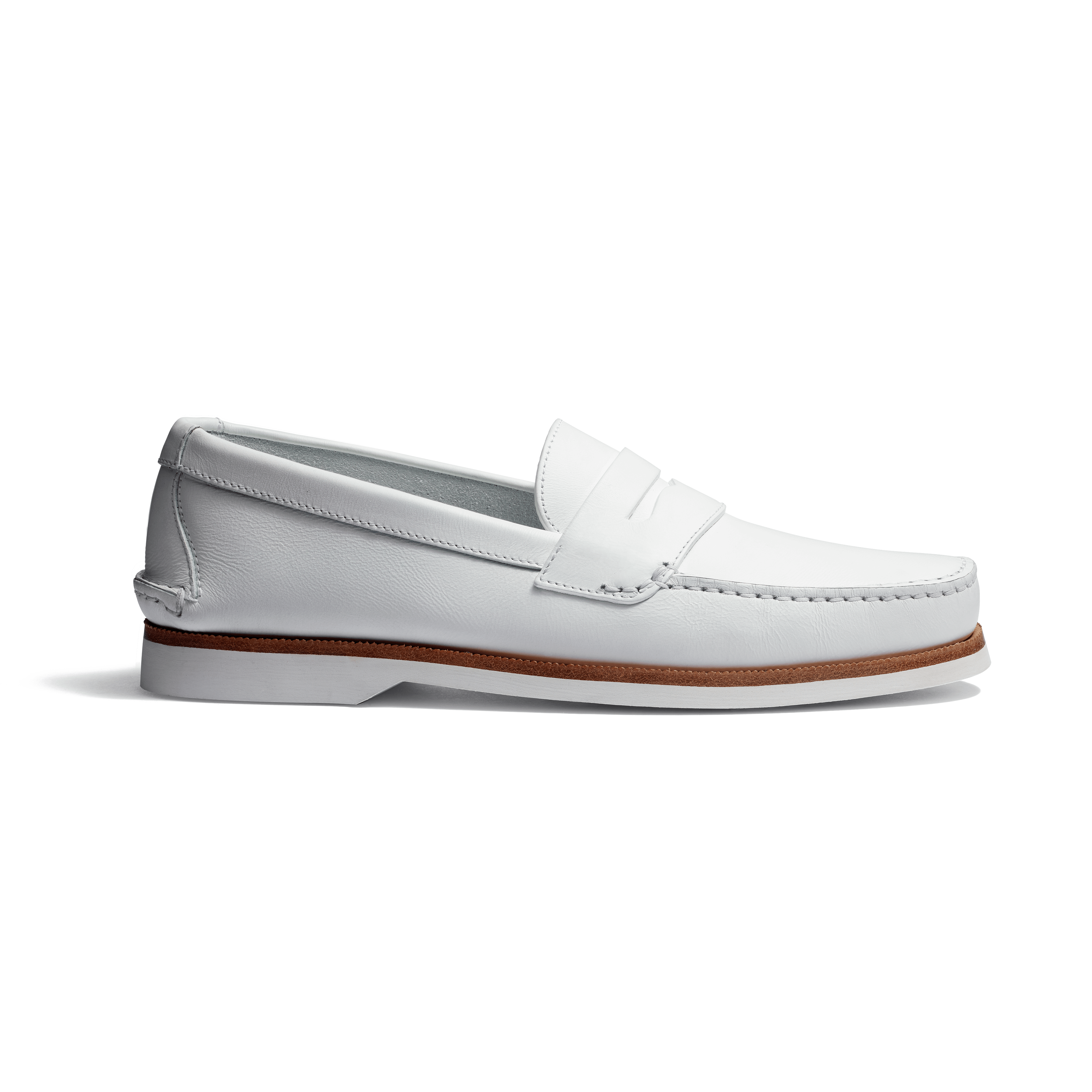 Jm Weston Chaussure Homme Cuir Blanc Weston Mocassin DoubleVent