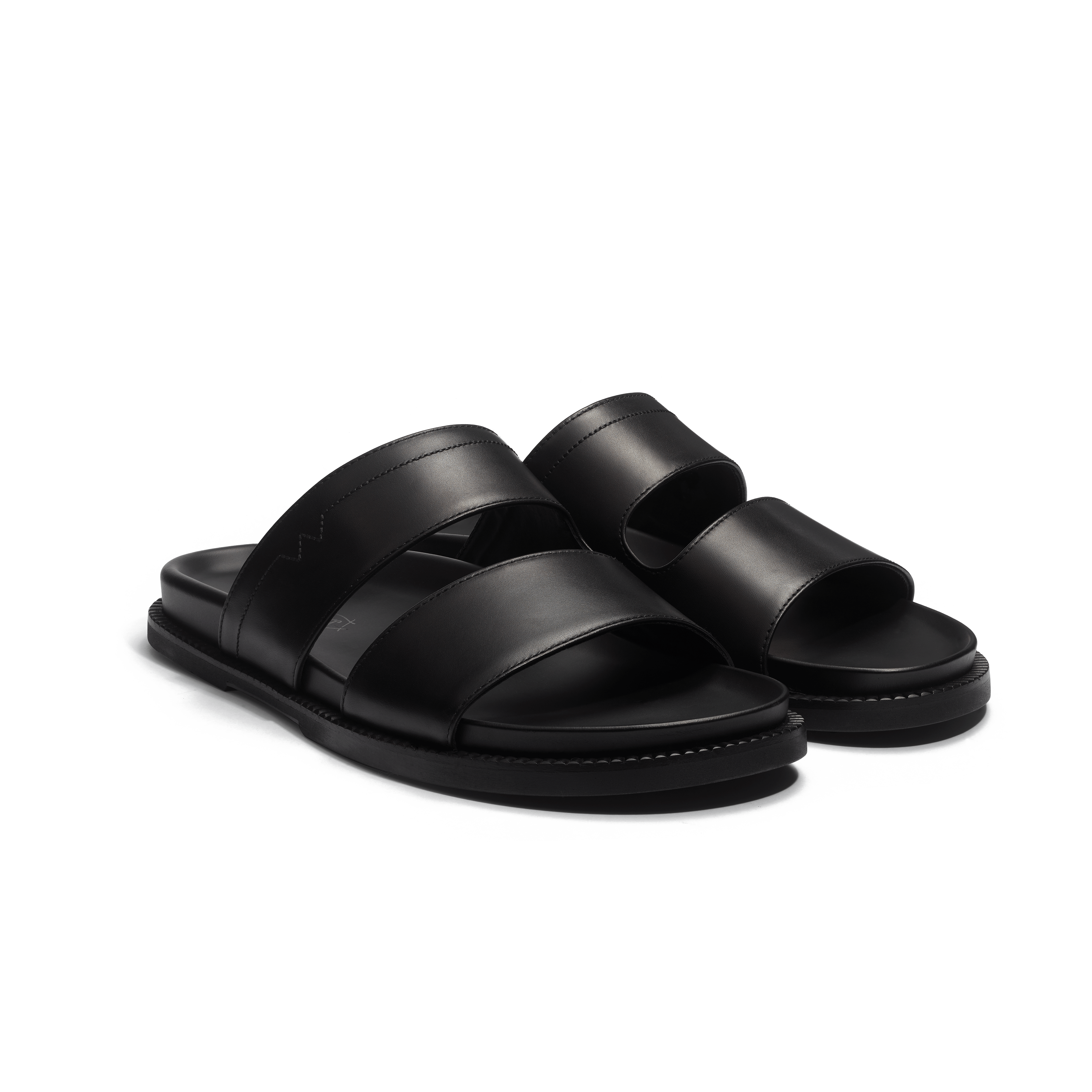 Men's Black soft calfskin Anatomical mule Double V | J.M. Weston Men's Black soft calfskin Anatomical mule Double V | J.M. Weston