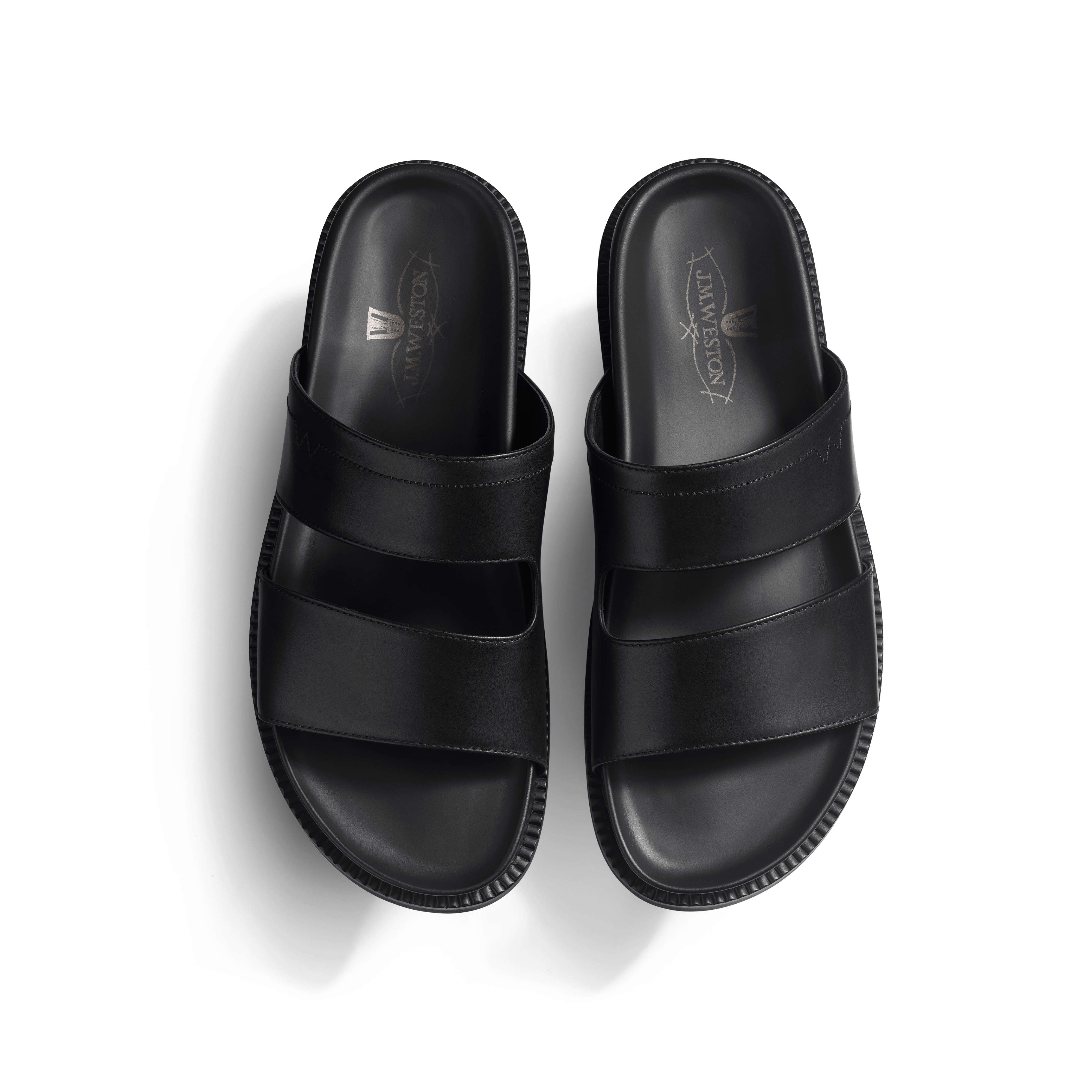 Men's Black soft calfskin Anatomical mule Double V | J.M. Weston Men's Black soft calfskin Anatomical mule Double V | J.M. Weston