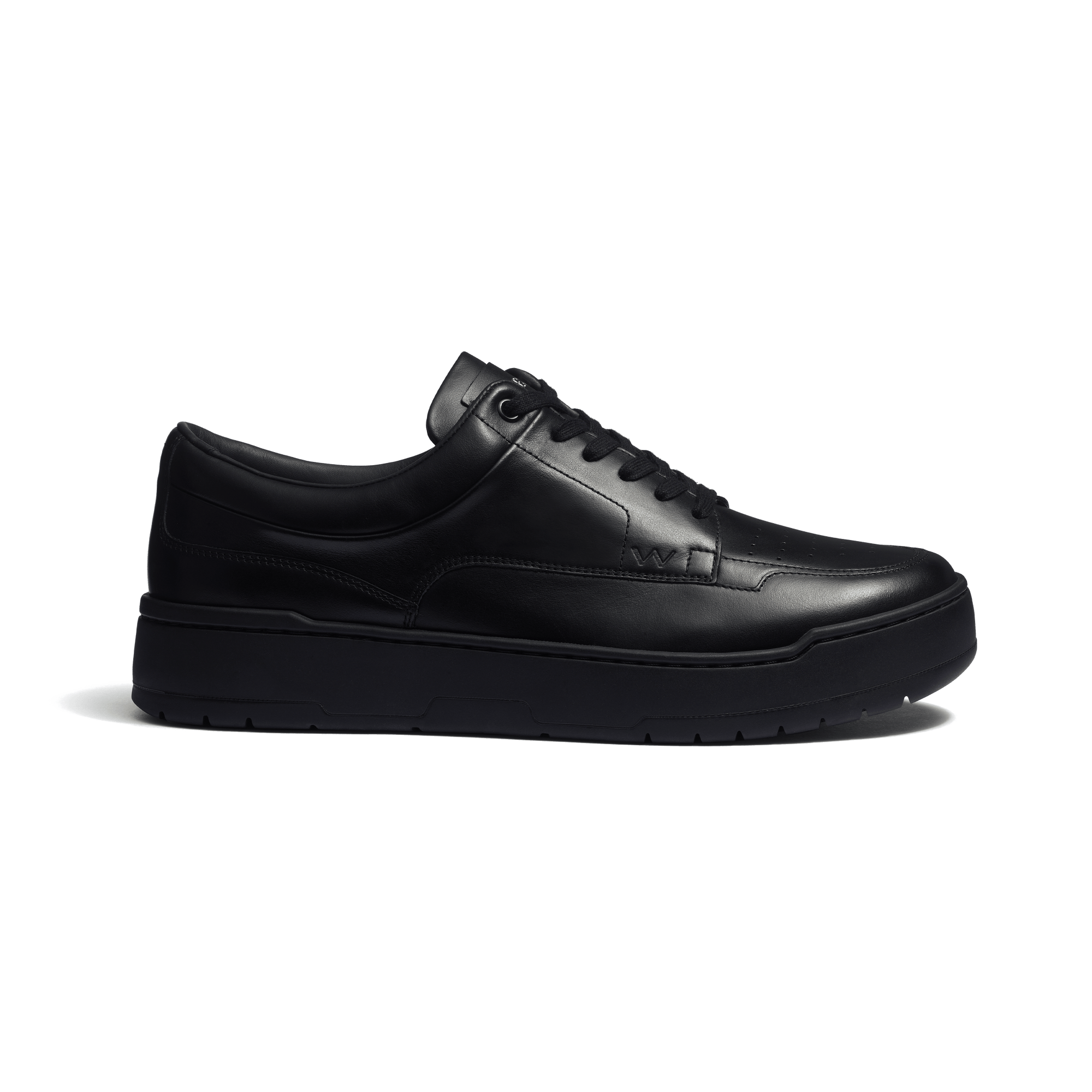 Basket On Top [cuir veau sport noir]