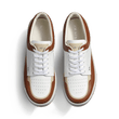 On Top Sneaker [Men White sport calfskin with beige and camel details]