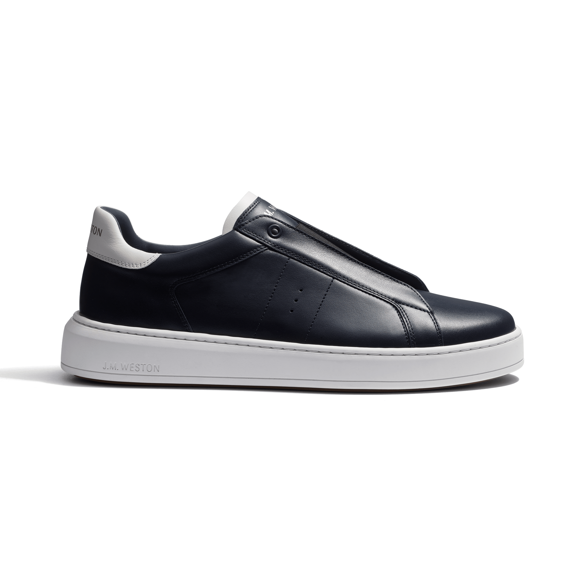 On Time Slip On Sneaker [Men Navy sport calfskin]