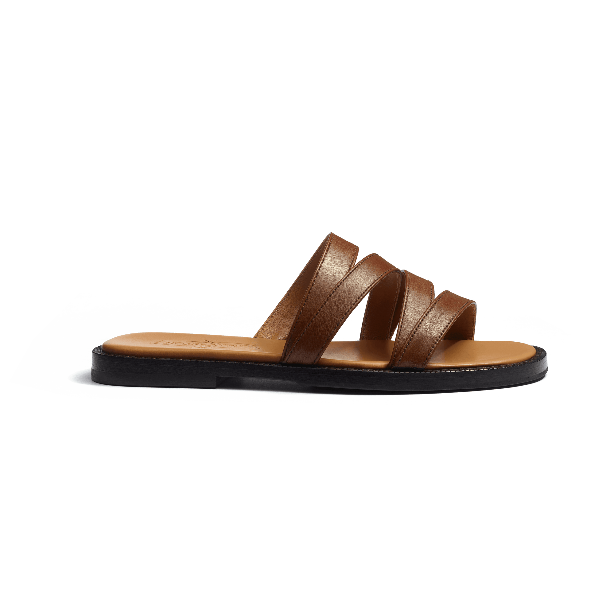 Mule Double V [femme cuir veau lisse bergeronnette]