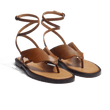 Winged sandal [Tan soft calfskin]