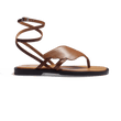 Winged sandal [Tan soft calfskin]