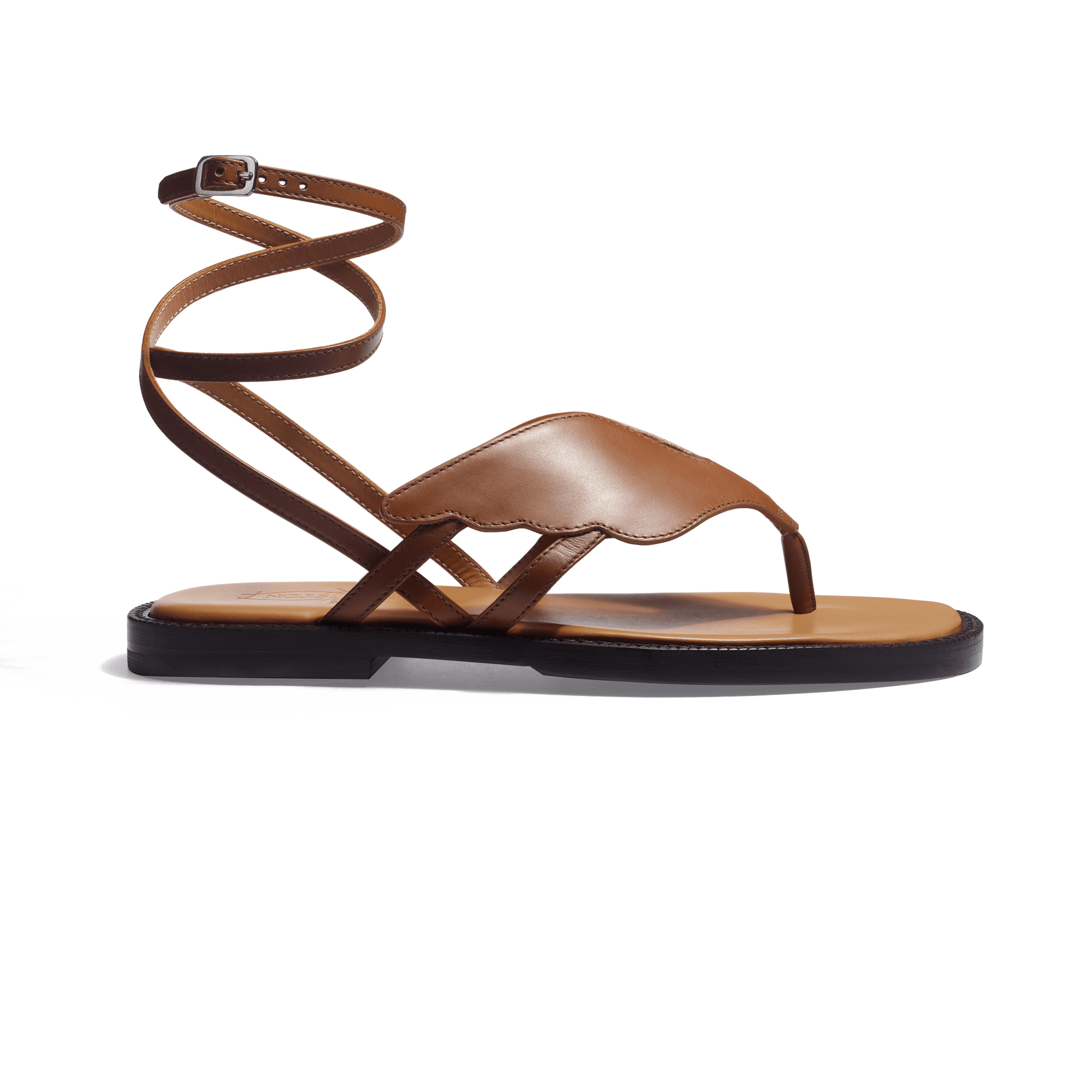 Sandale Ailée [femme cuir veau lisse marron bergeronnette]