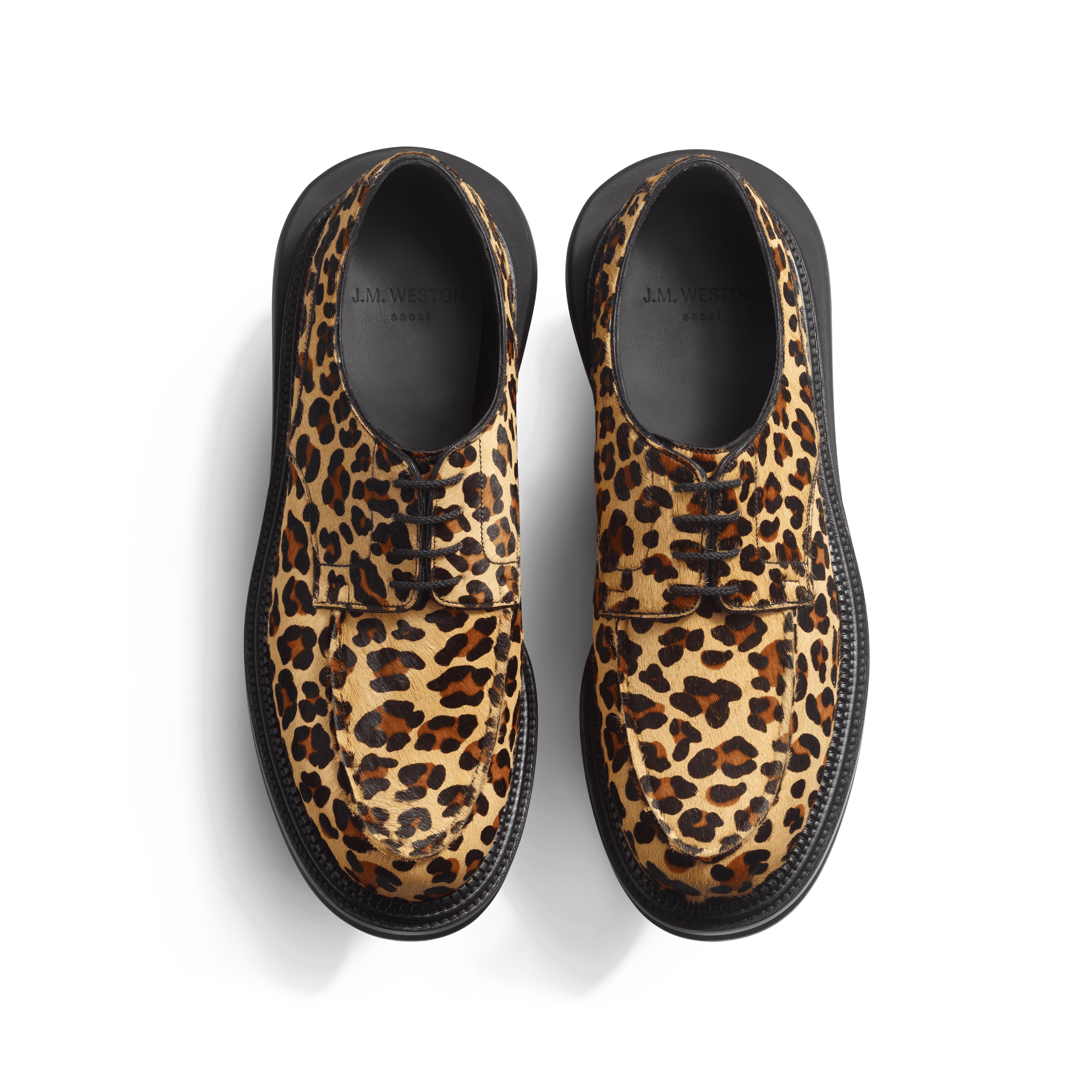 Calfskin with Leopard pattern Golf Derby J.M. Weston x sacai Calfskin with Leopard pattern Golf Derby J.M. Weston x sacai